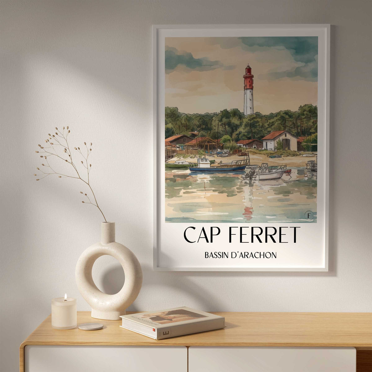 cap-ferret-bassin-d'arcachon-frankreich-poster-aquarell