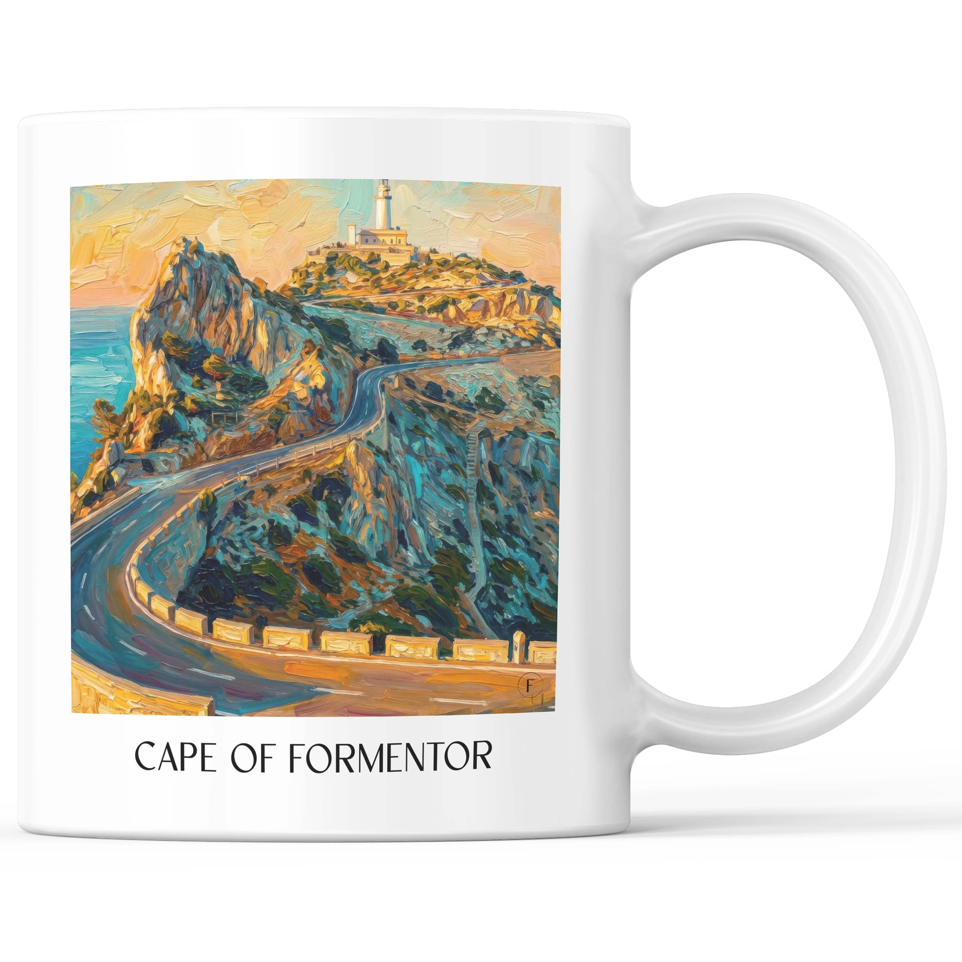 Cap de Formentor Kaffeebecher - Mallorca - Spanien Becher - Kaffeetasse im Ölgemälde Stil - favplace