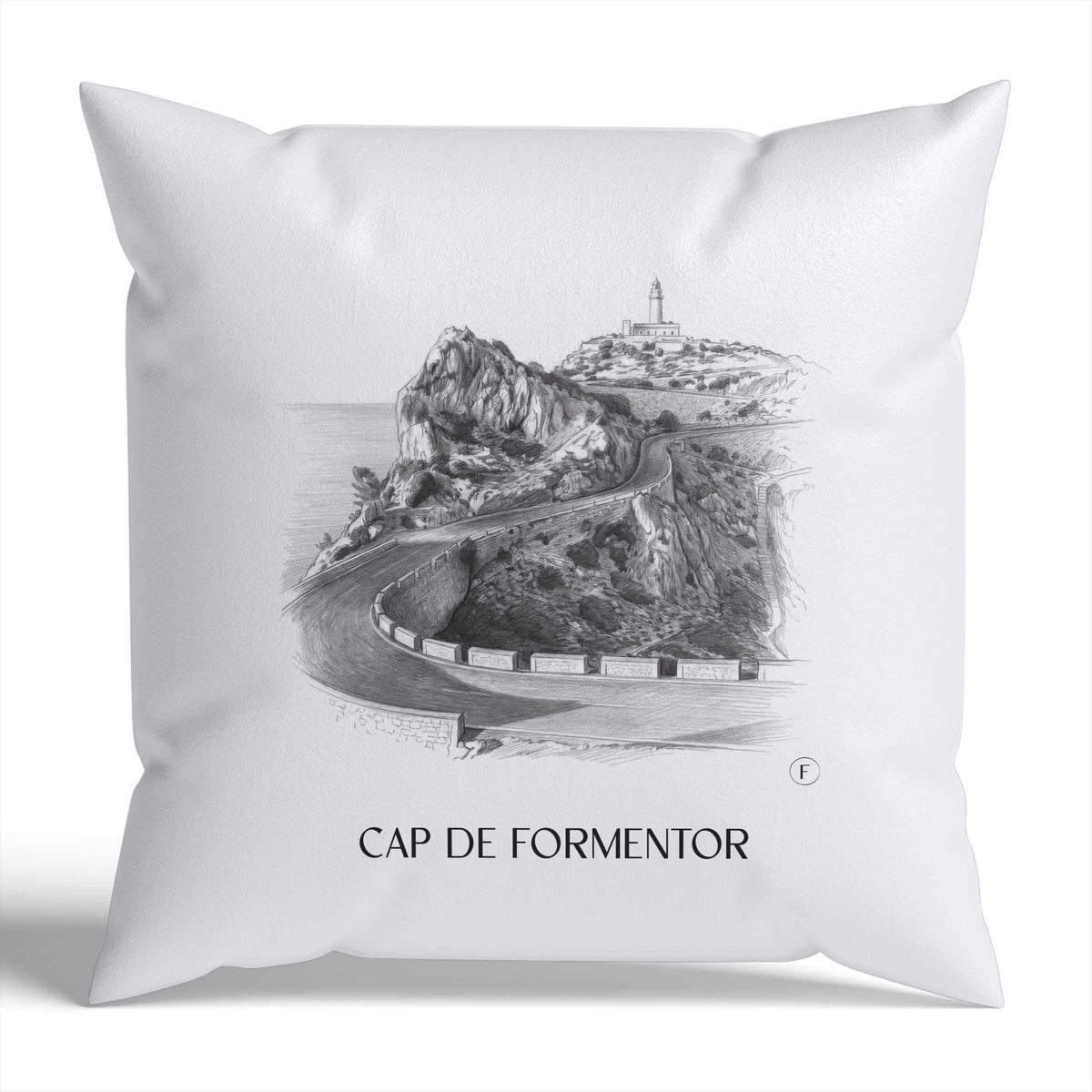 cap-de-formentor-mallorca-spanien-kissenbezug-bleistift-zeichnung-drawing