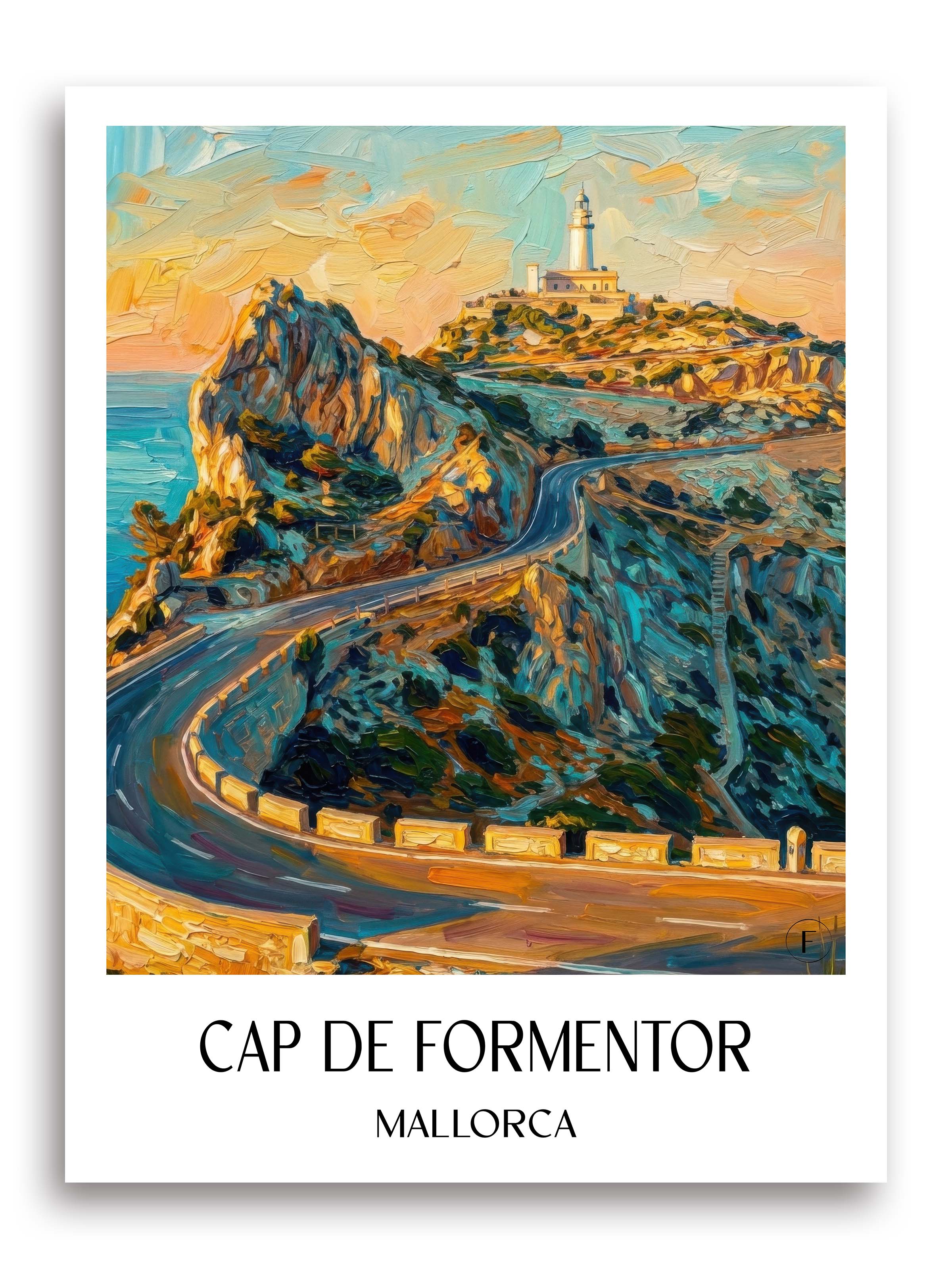 Cap de Formentor Poster - Mallorca - Spanien Kunstdruck - Ölgemälde von A4 bis A1 - favplace