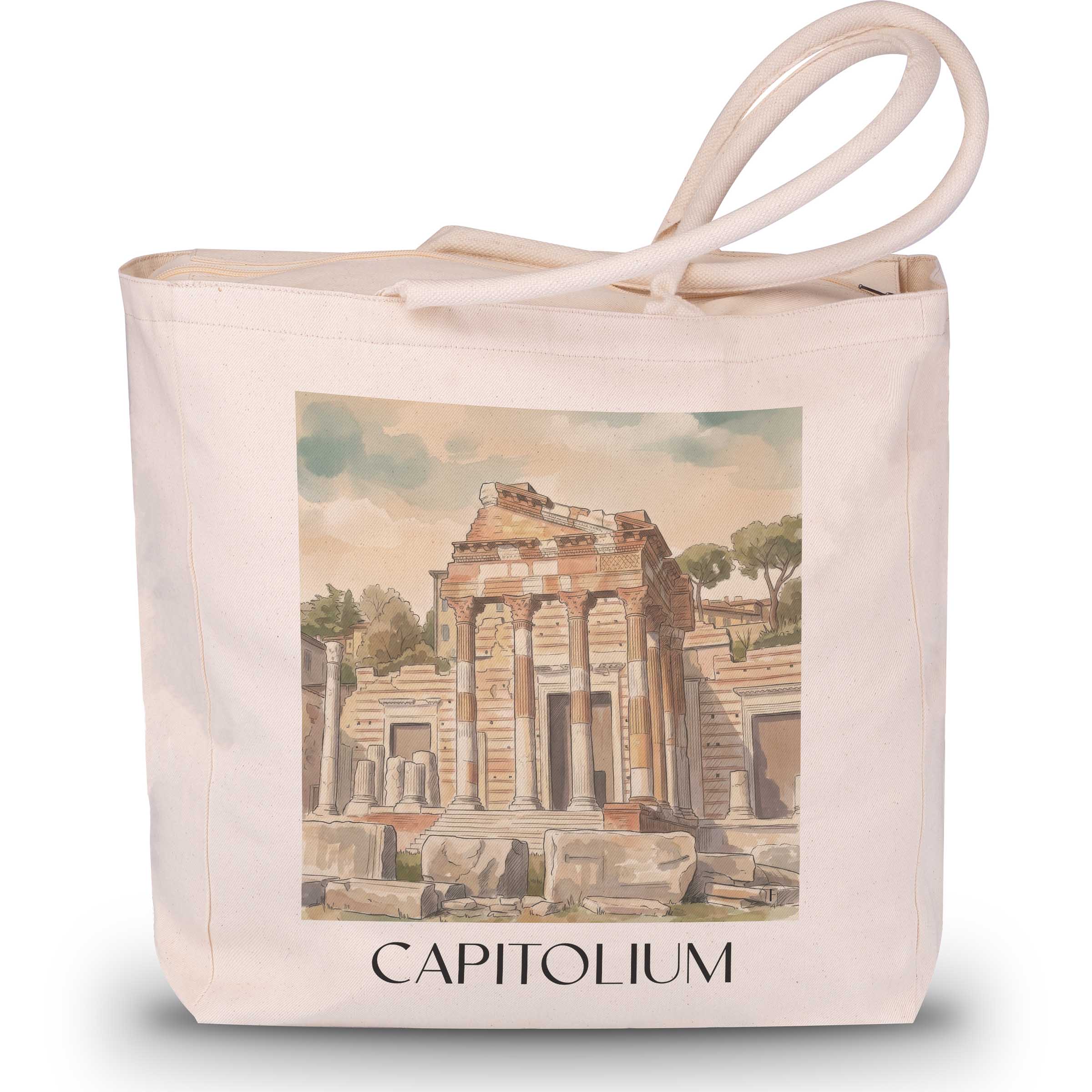 Capitolium Shopping Tasche - Brescia - Italien Tote Bag - Einkaufstasche im Aquarell Stil - favplace