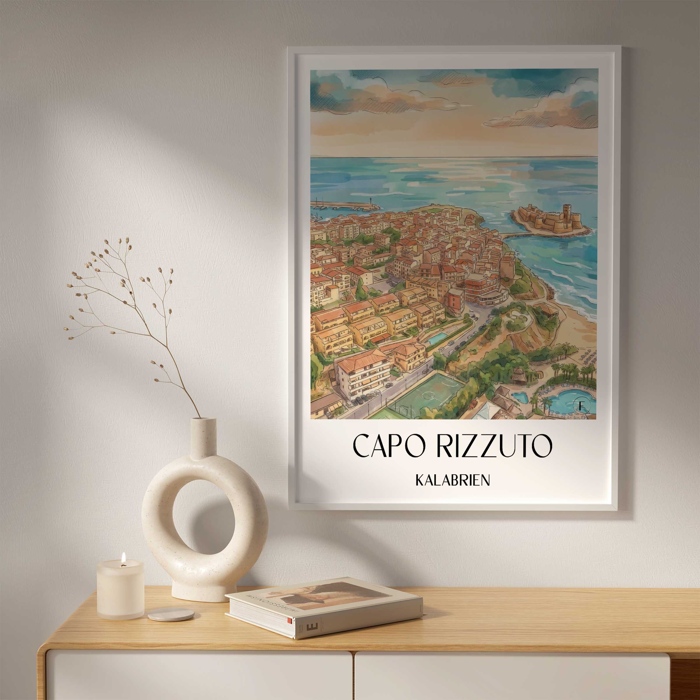 capo-rizzuto-kalabrien-italien-poster-aquarell