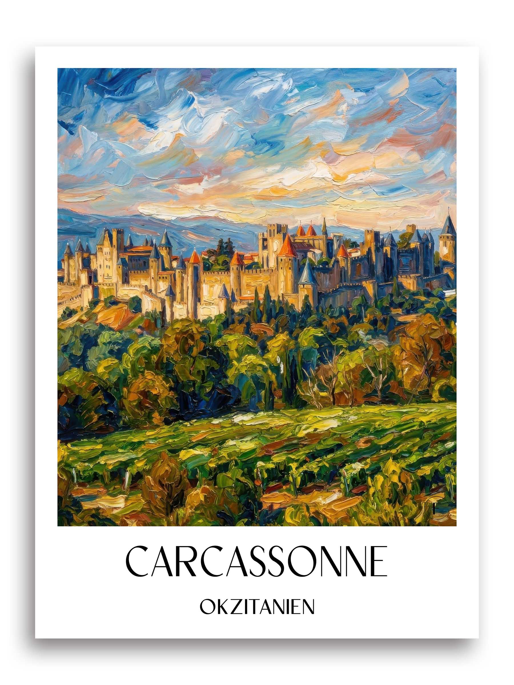 carcassonne-okzitanien-frankreich-poster-oil-painting-oelgemaelde