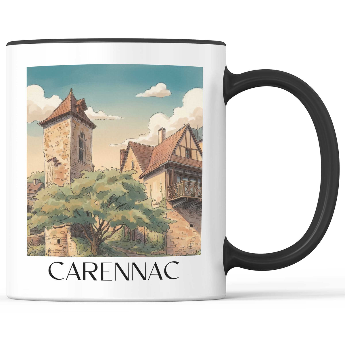 carennac-vallée-de-la-dordogne-frankreich-kaffeebecher-aquarell