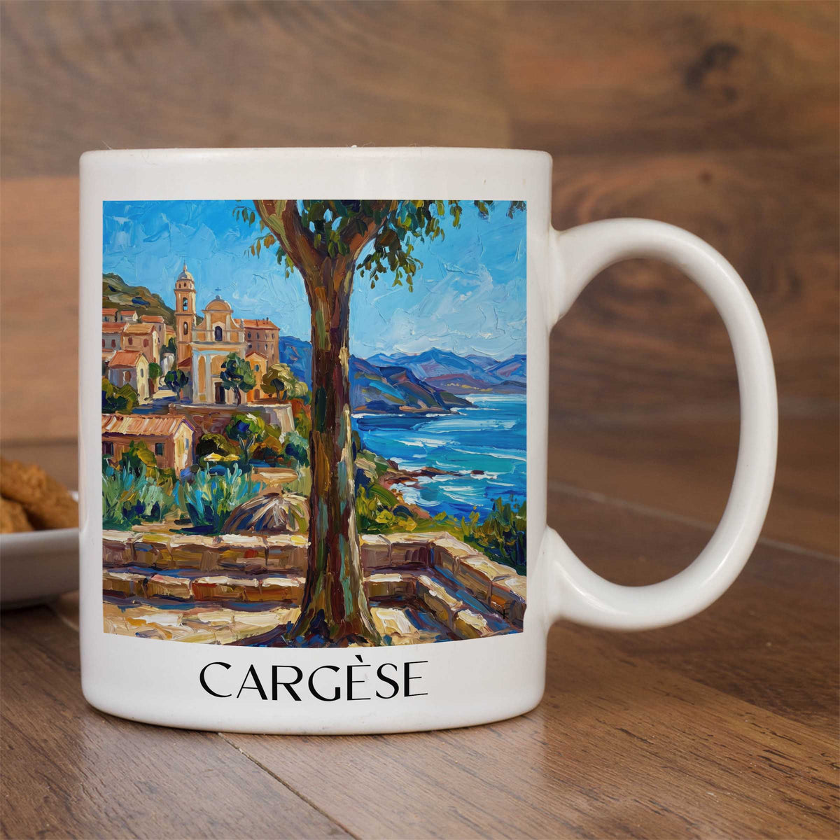 cargèse-korsika-frankreich-kaffeebecher-oil-painting-oelgemaelde