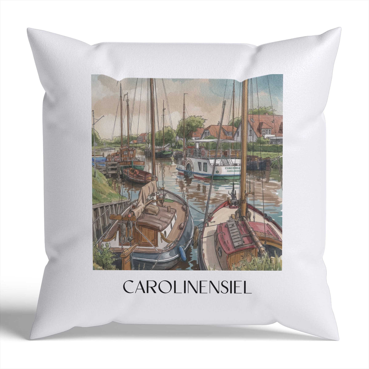 carolinensiel-ostfriesland-deutschland-kissenbezug-aquarell