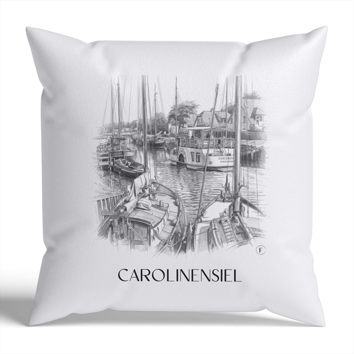 carolinensiel-ostfriesland-deutschland-kissenbezug-bleistift-zeichnung-drawing