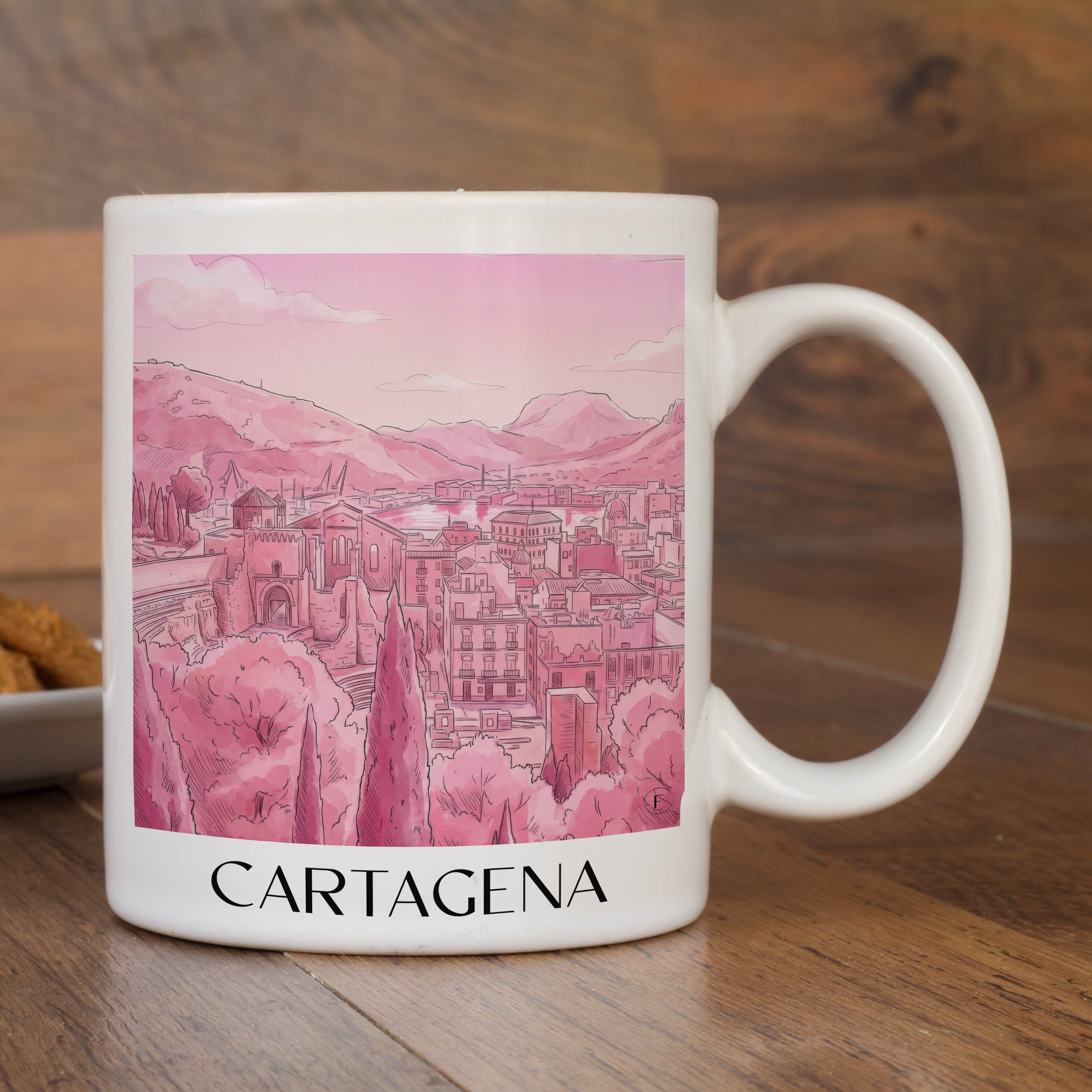 cartagena-spanien-spanien-kaffeebecher-aquarell-pink-rosa