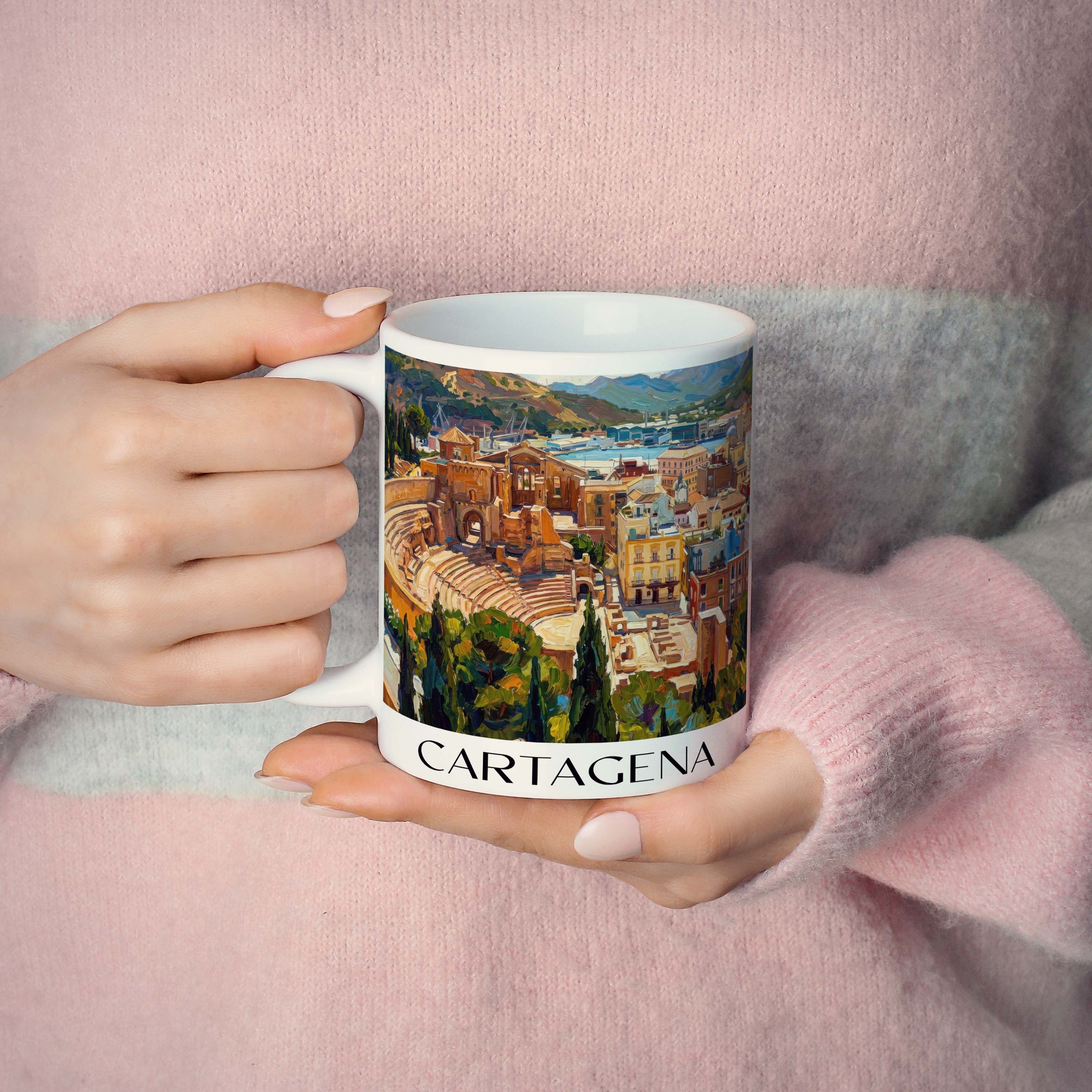 cartagena-spanien-spanien-kaffeebecher-oil-painting-oelgemaelde