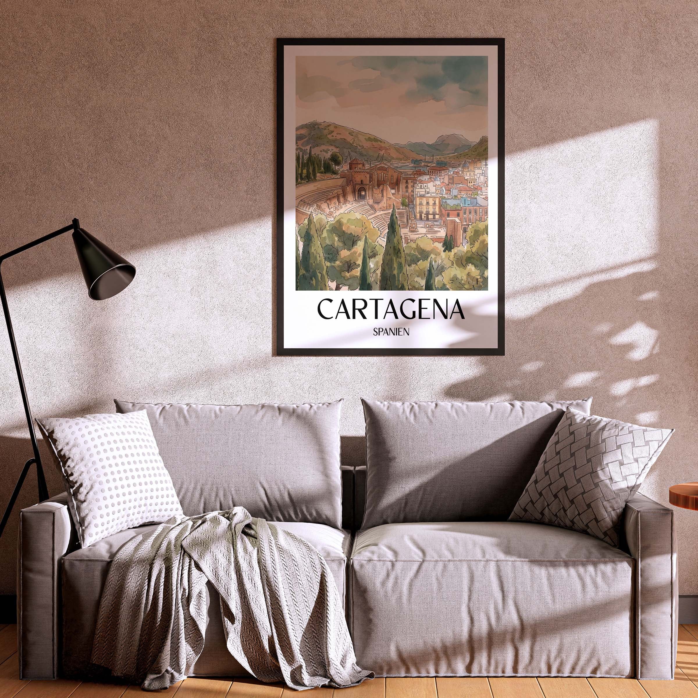 cartagena-spanien-spanien-poster-aquarell
