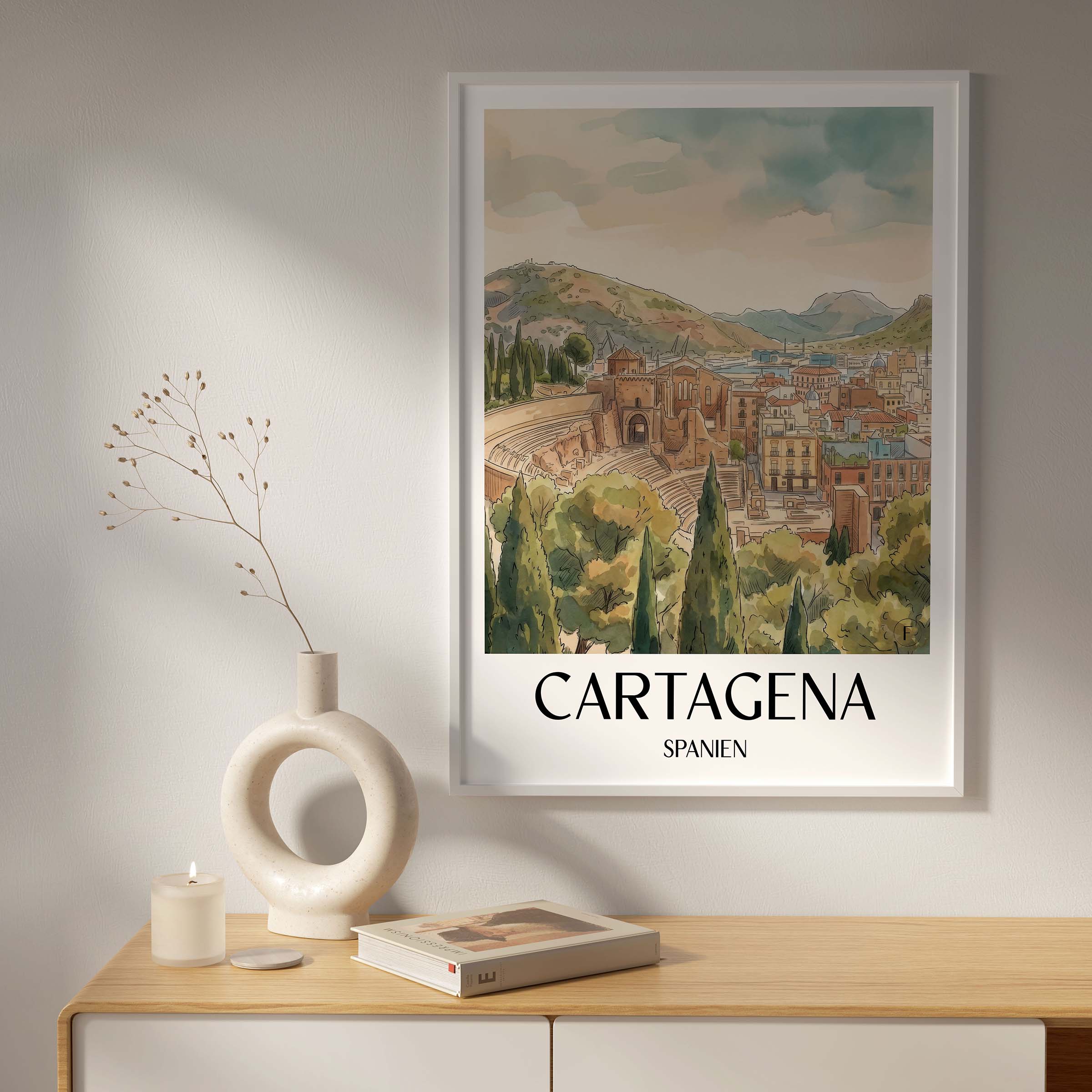 cartagena-spanien-spanien-poster-aquarell