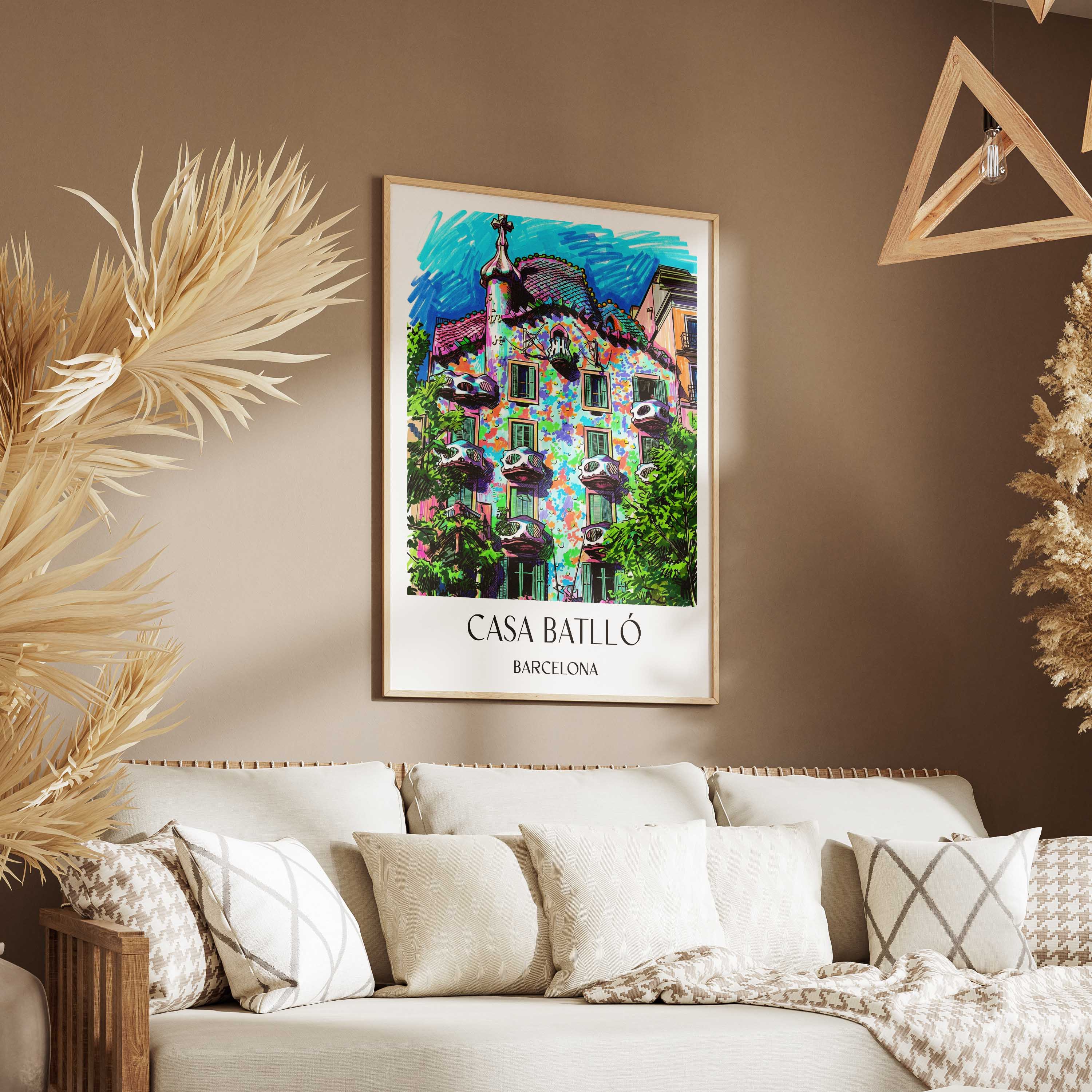 casa-batlló-barcelona-spanien-poster-graffiti