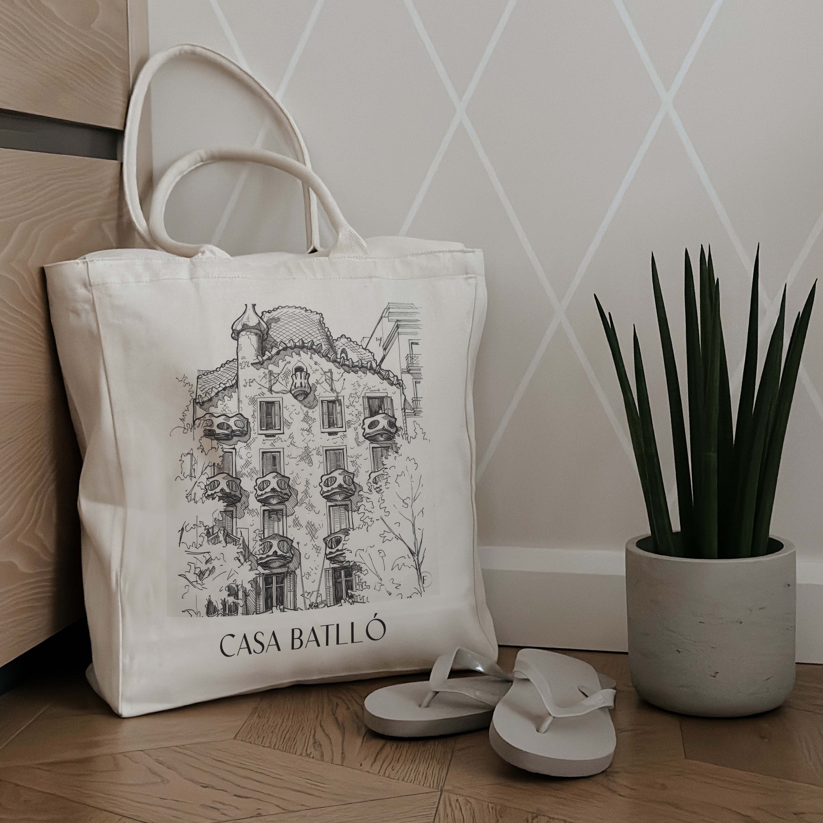 casa-batlló-barcelona-spanien-einkaufstasche-skizze