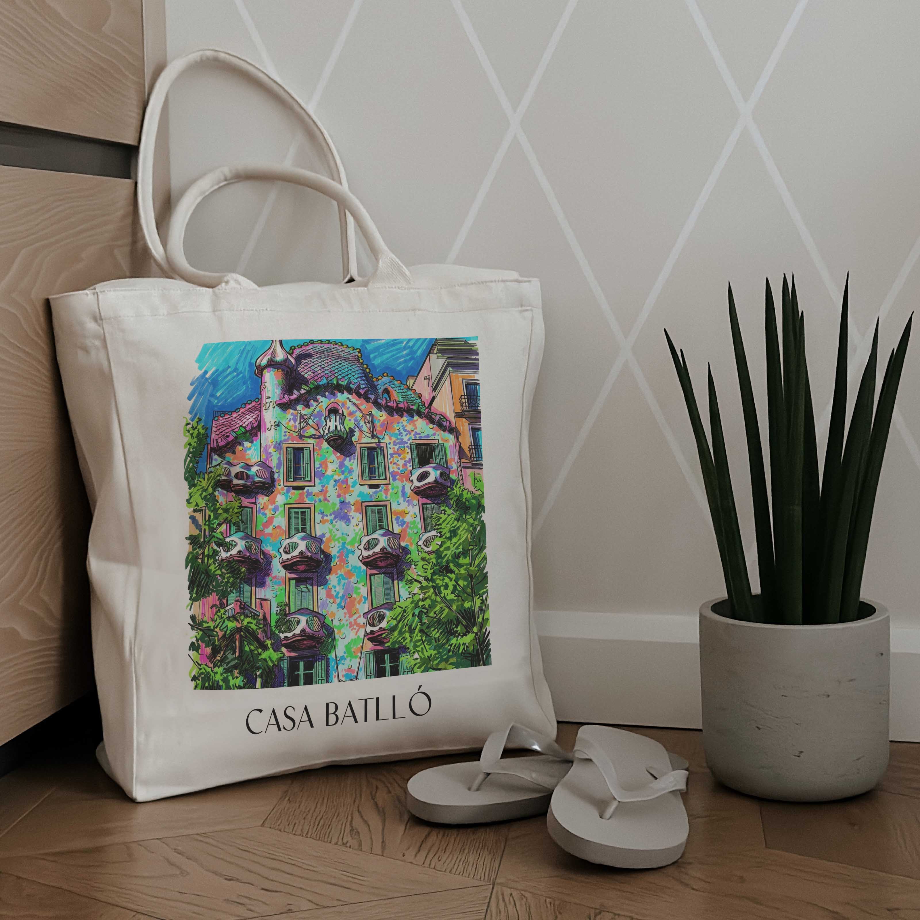 casa-batlló-barcelona-spanien-einkaufstasche-graffiti