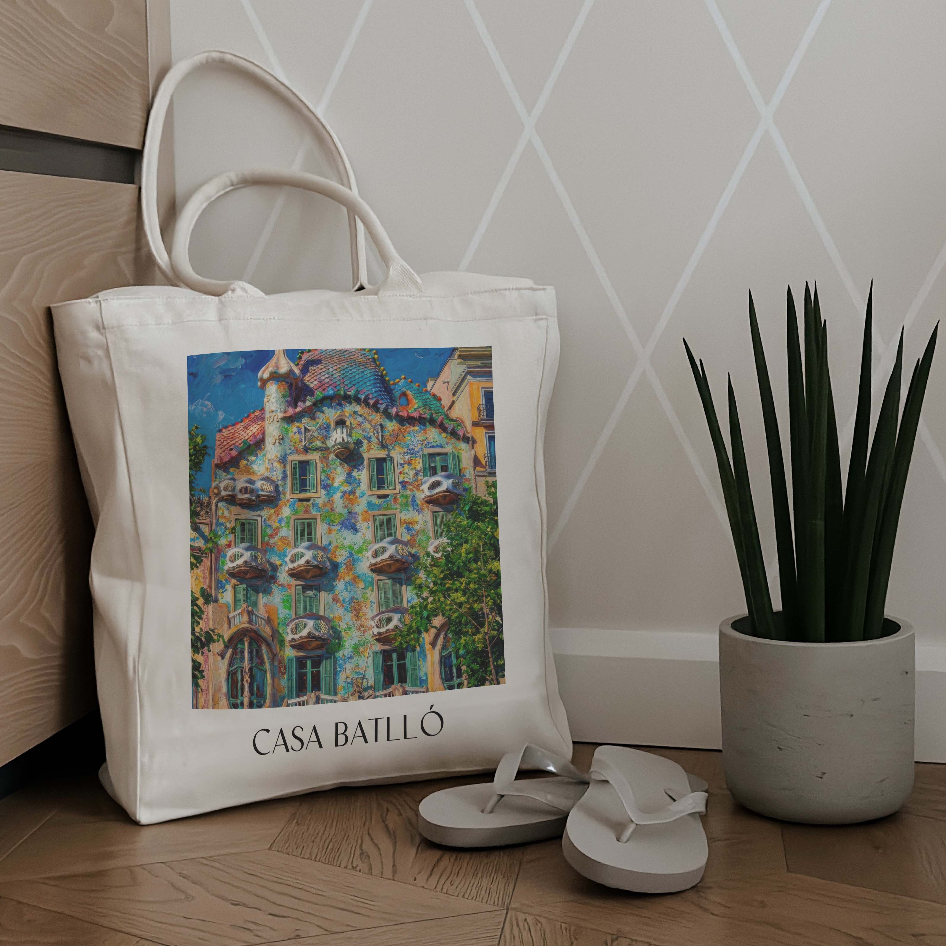 casa-batlló-barcelona-spanien-einkaufstasche-oil-painting-oelgemaelde