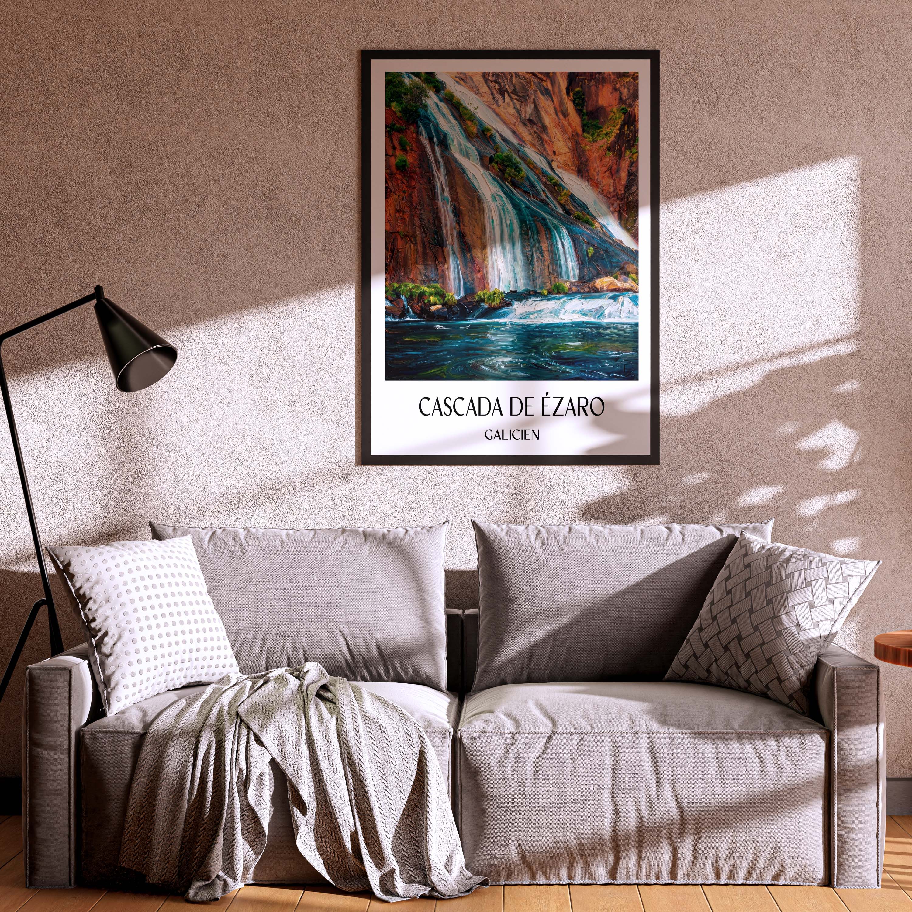cascada-de-ézaro-galicien-spanien-poster-oil-painting-oelgemaelde