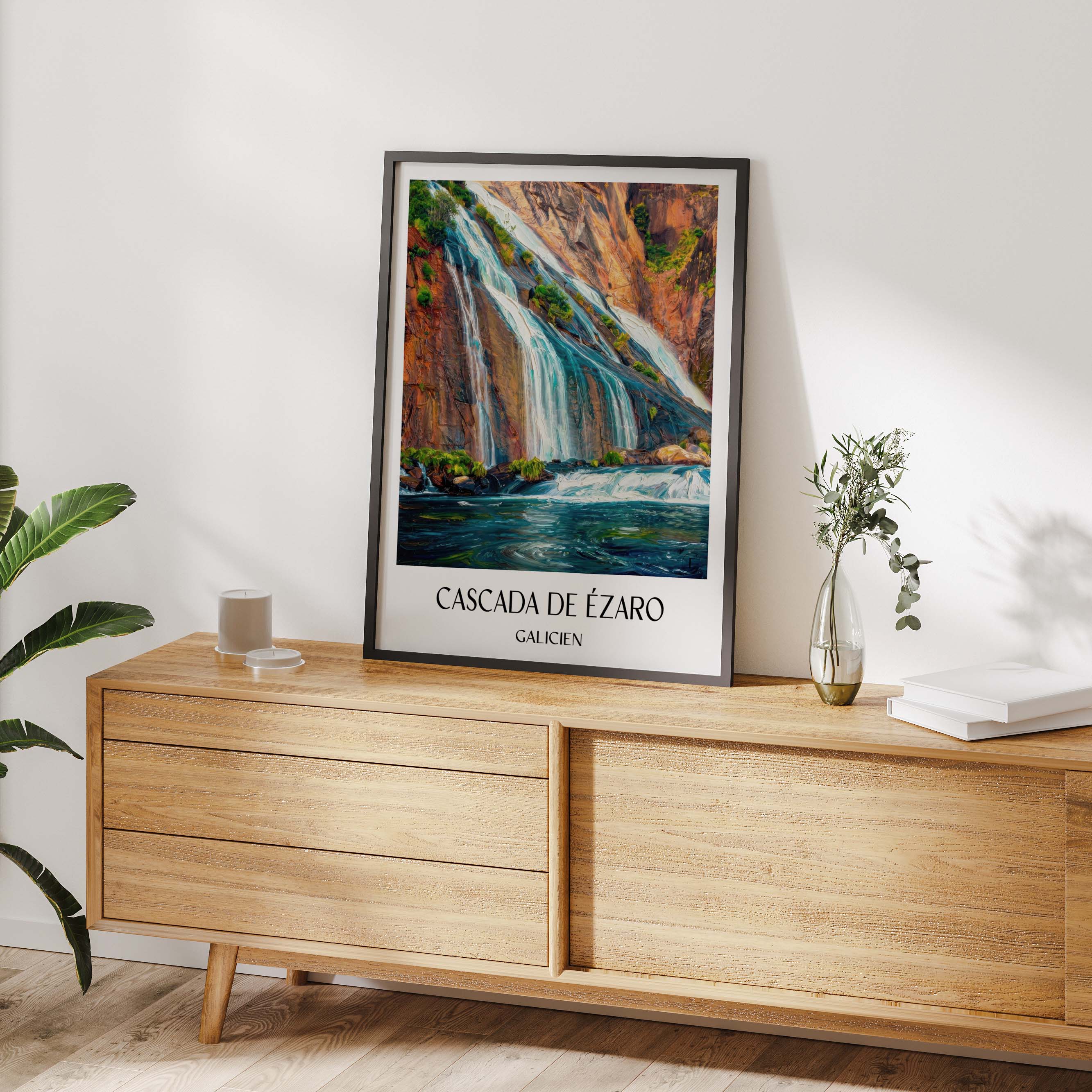 cascada-de-ézaro-galicien-spanien-poster-oil-painting-oelgemaelde