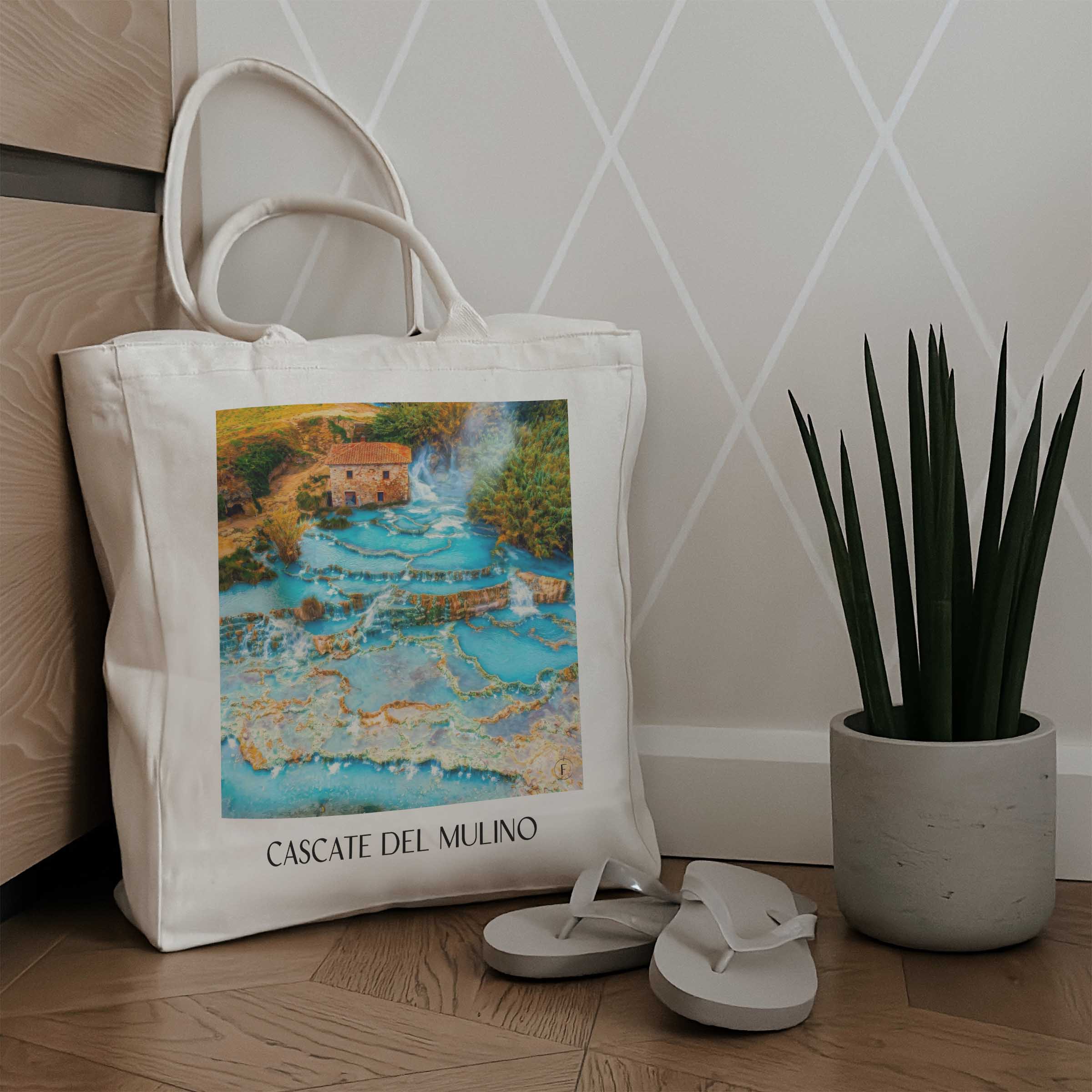 cascate-del-mulino-saturnia-italien-einkaufstasche-oil-painting-oelgemaelde