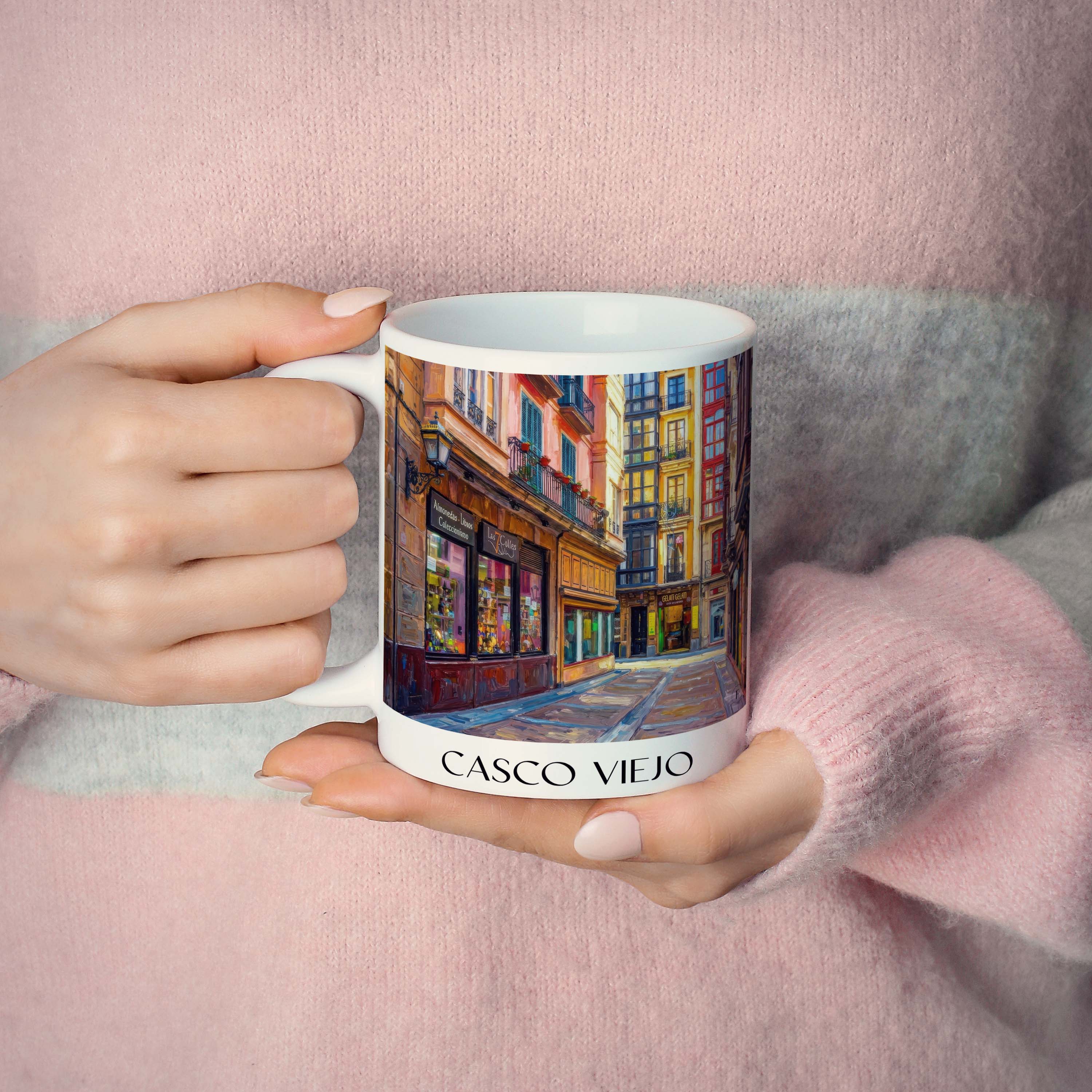 casco-viejo--bilbao-spanien-kaffeebecher-oil-painting-oelgemaelde