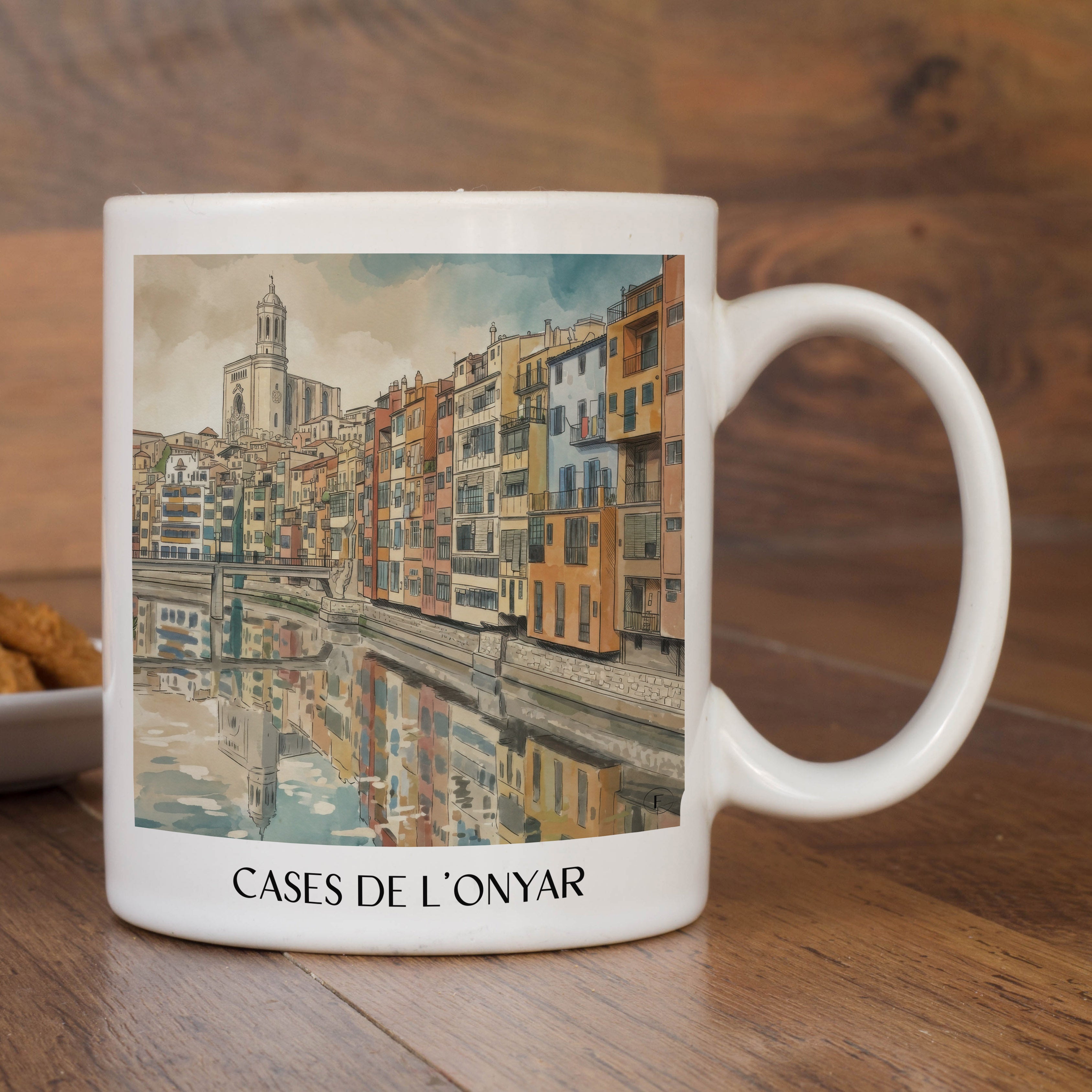 cases-de-l'onyar-girona-spanien-kaffeebecher-aquarell