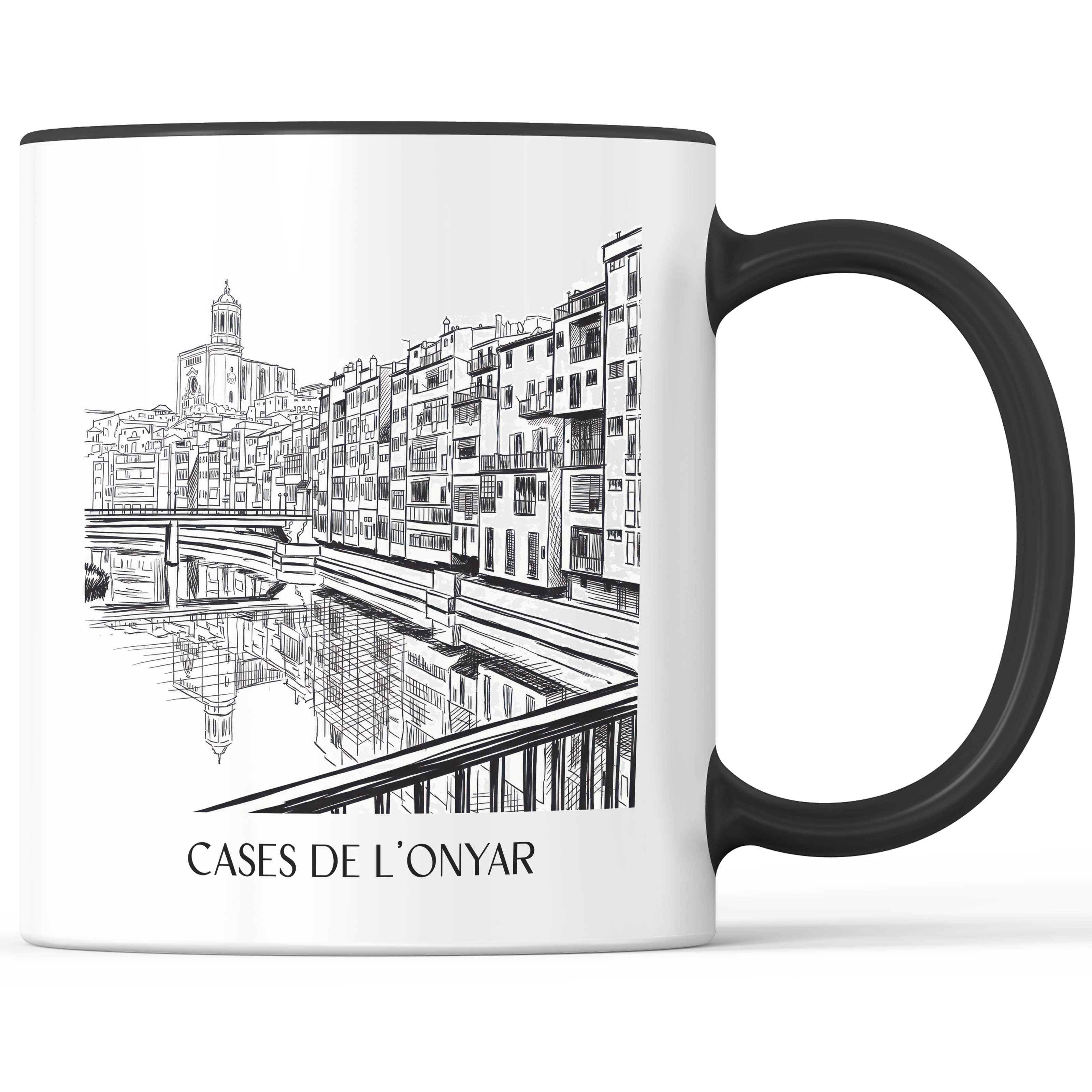 cases-de-l'onyar-girona-spanien-kaffeebecher-skizze