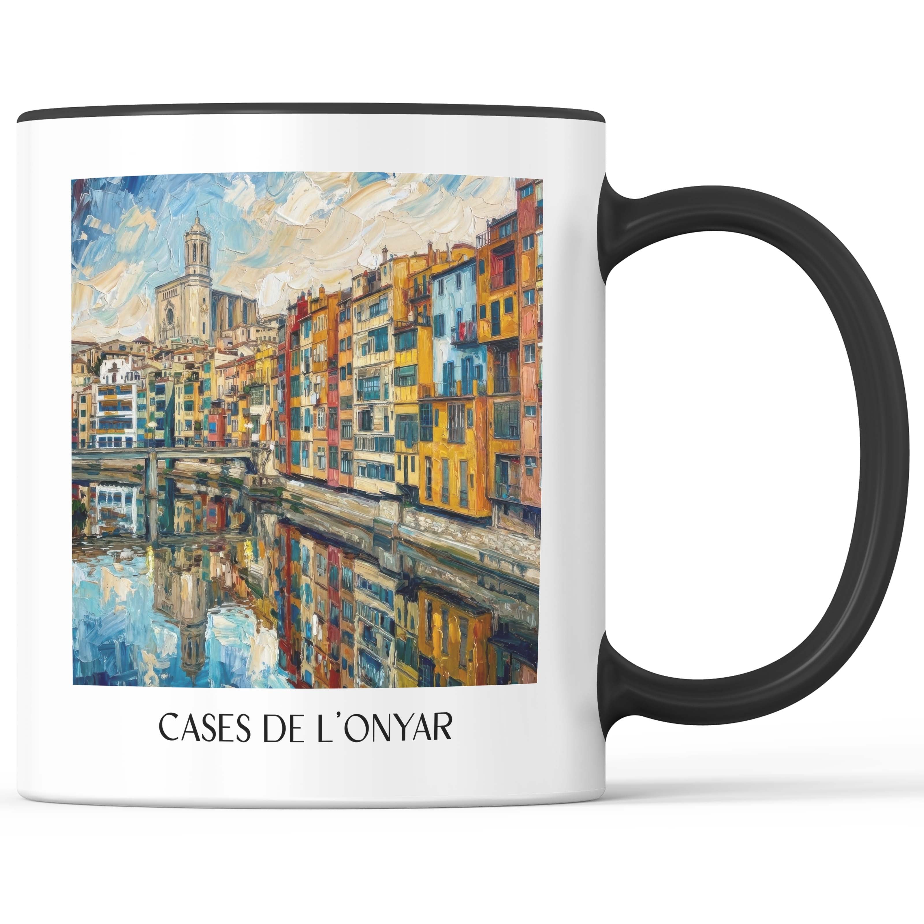 cases-de-l'onyar-girona-spanien-kaffeebecher-oil-painting-oelgemaelde