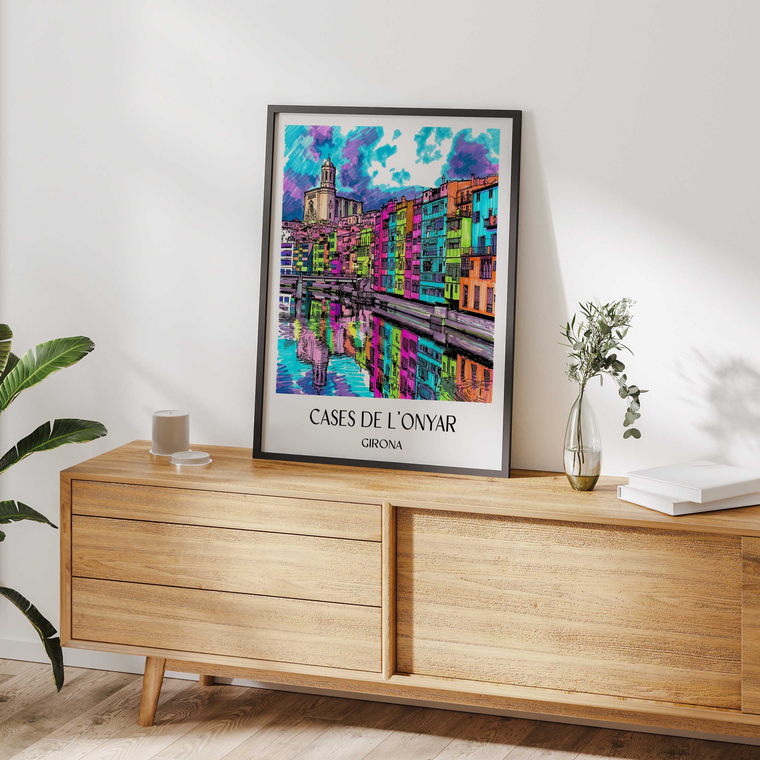 cases-de-l'onyar-girona-spanien-poster-graffiti