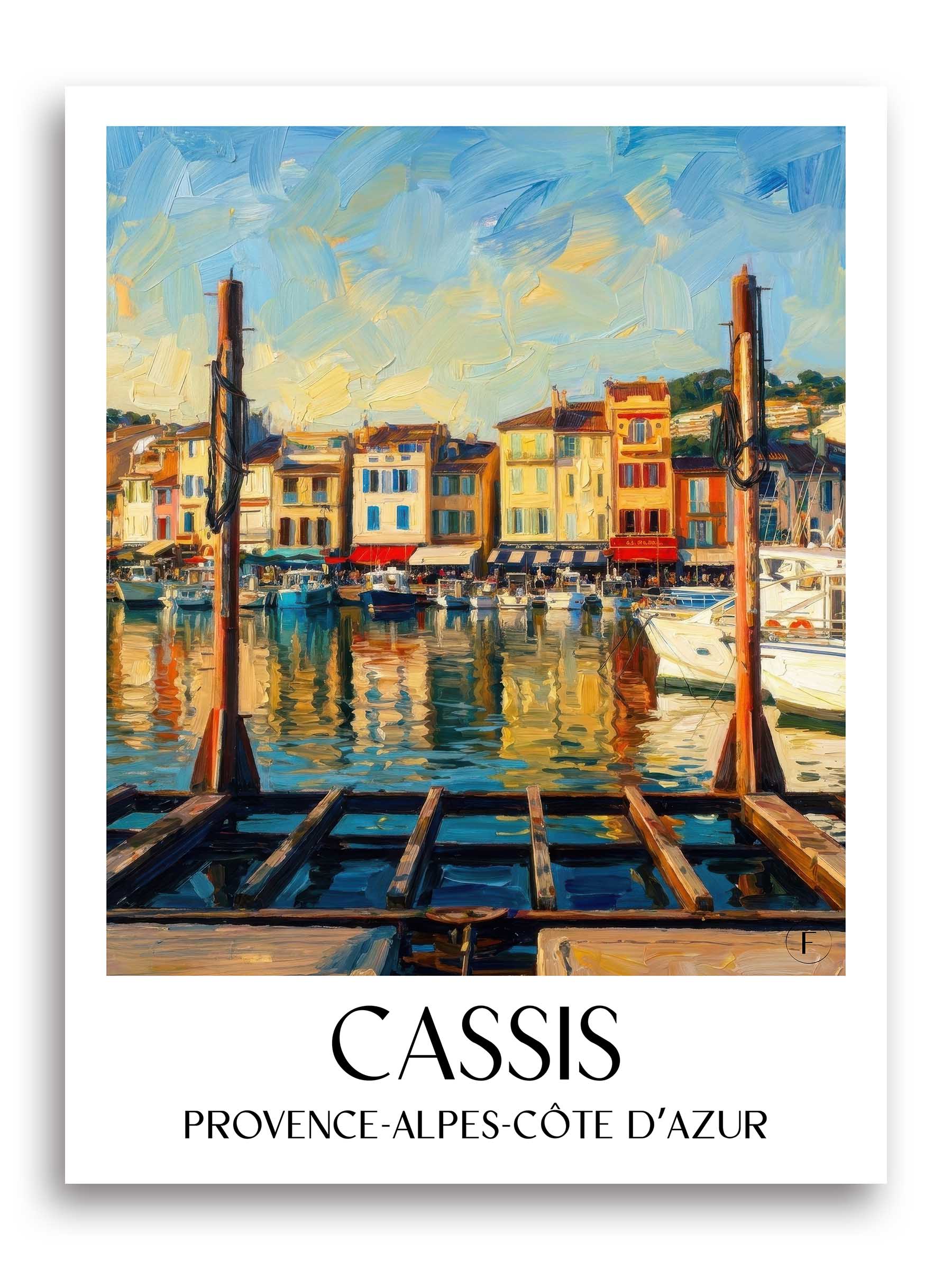 Cassis Poster - Provence - Frankreich Kunstdruck - Ölgemälde von A4 bis A1 - favplace