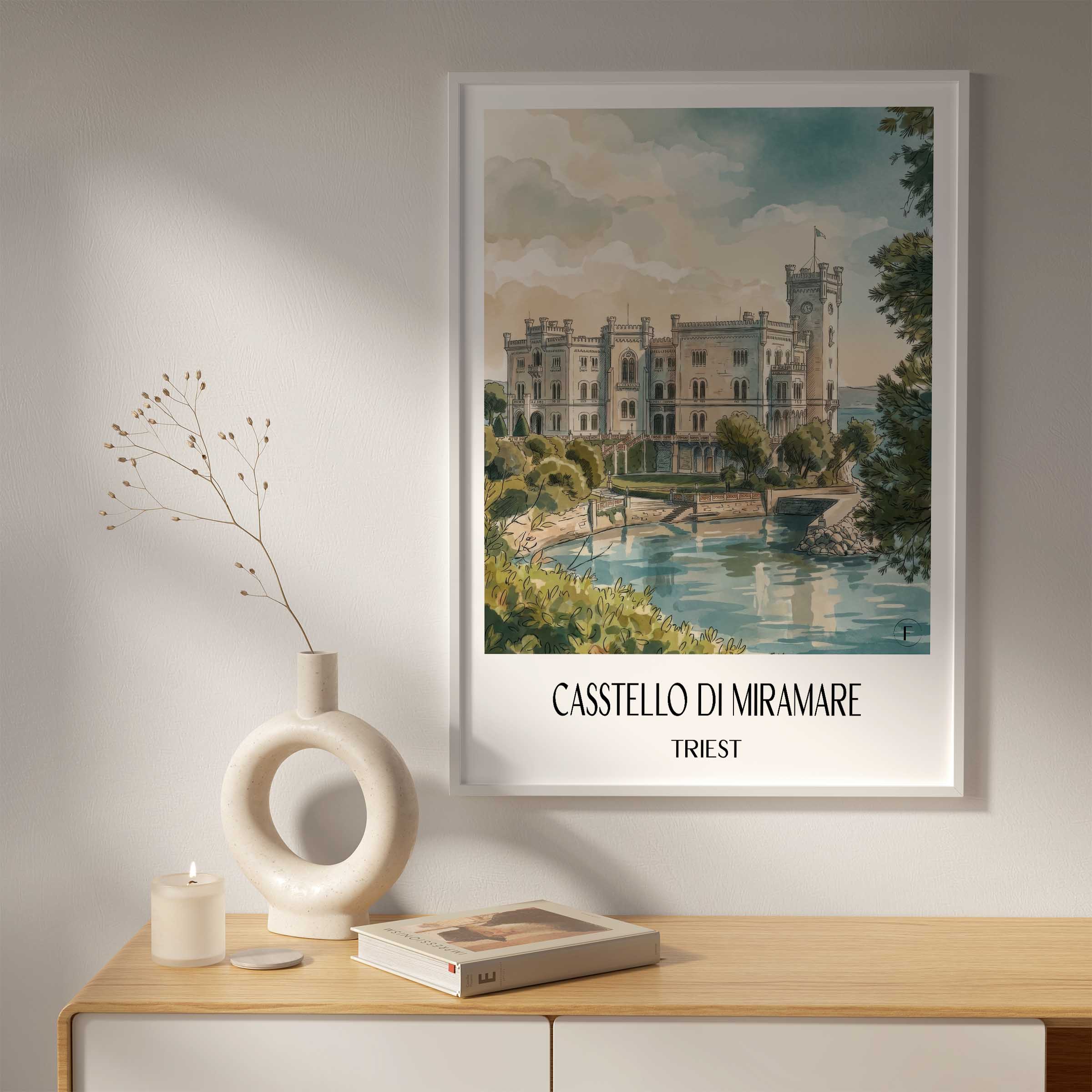casstello-di-miramare-triest-italien-poster-aquarell