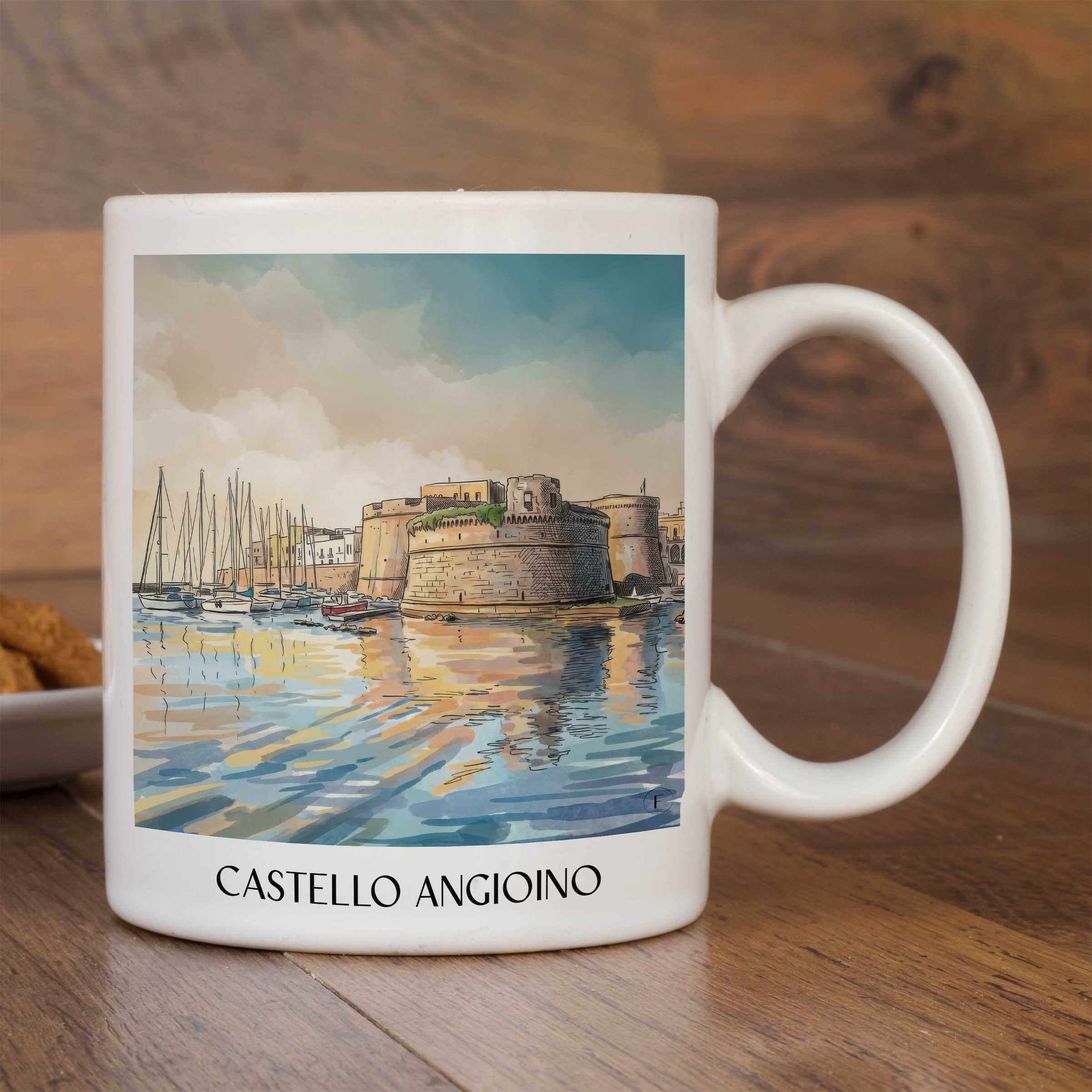 castello-angioino-gallipoli-italien-kaffeebecher-aquarell