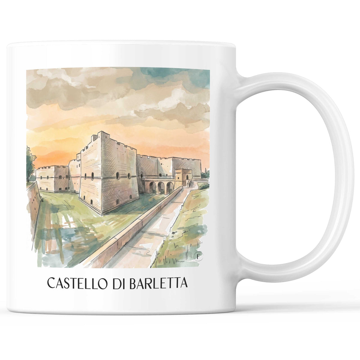 castello-di-barletta-apulien-italien-kaffeebecher-aquarell