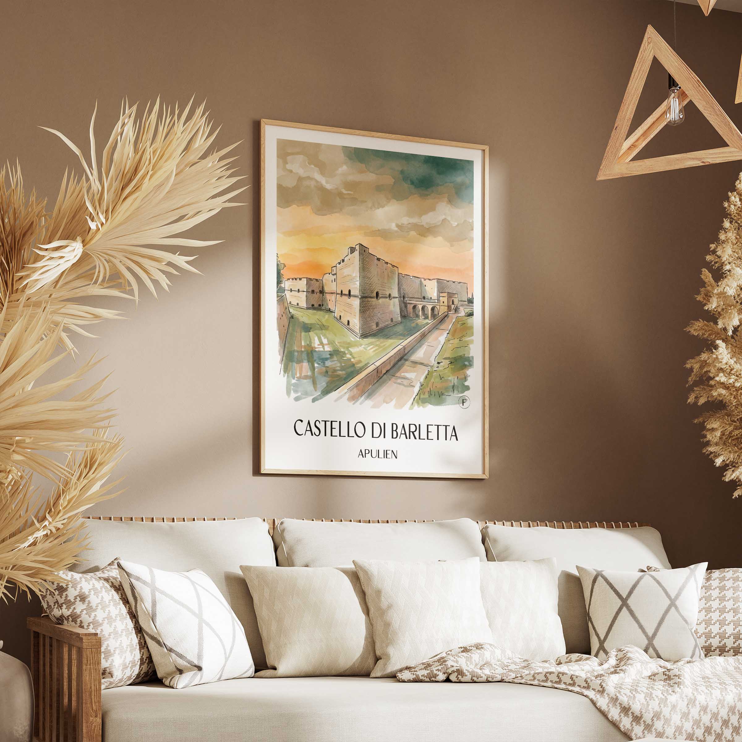 castello-di-barletta-apulien-italien-poster-aquarell