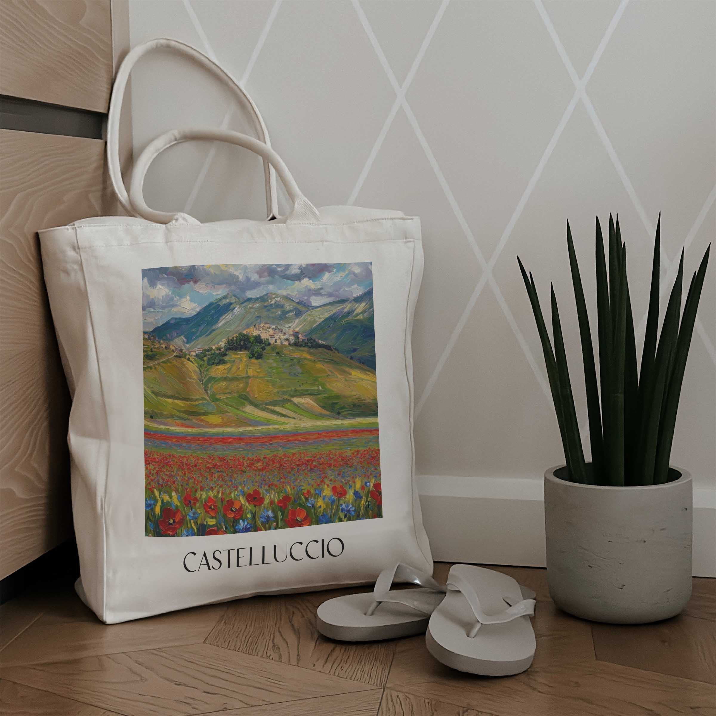 castelluccio-umbrien-italien-einkaufstasche-oil-painting-oelgemaelde