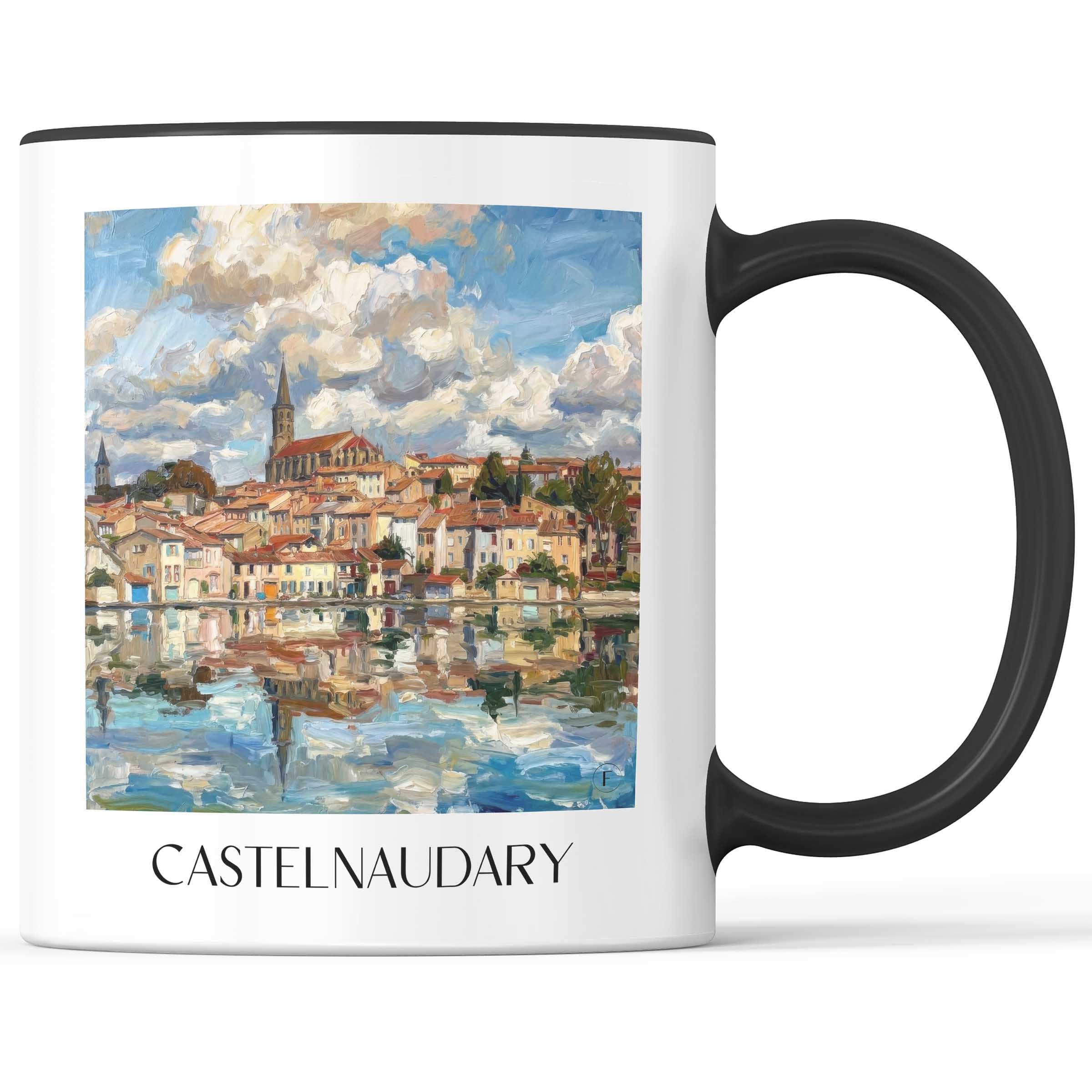 castelnaudary--lauragais-frankreich-kaffeebecher-oil-painting-oelgemaelde