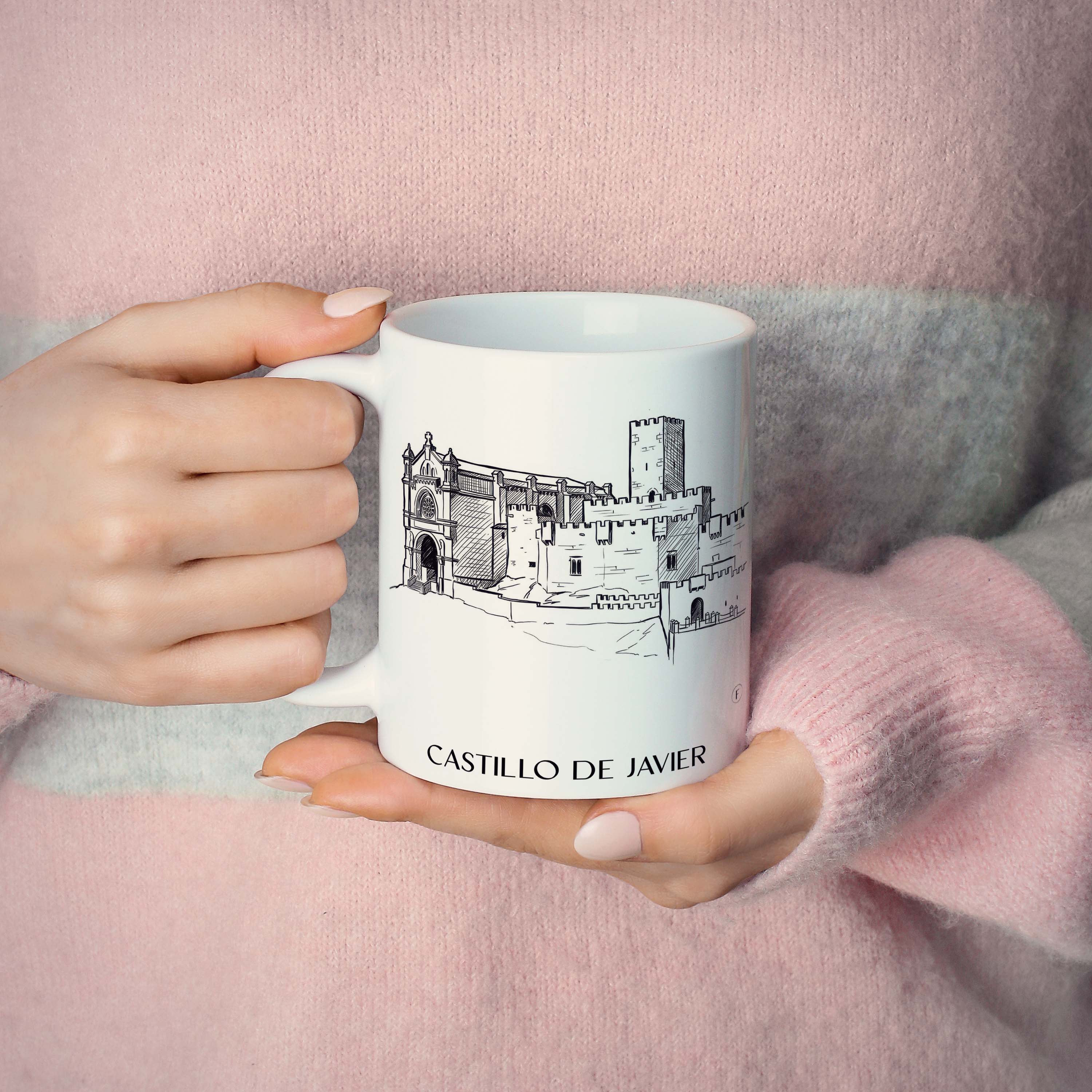 castillo-de-javier-spanien-spanien-und-spanien-kaffeebecher-skizze