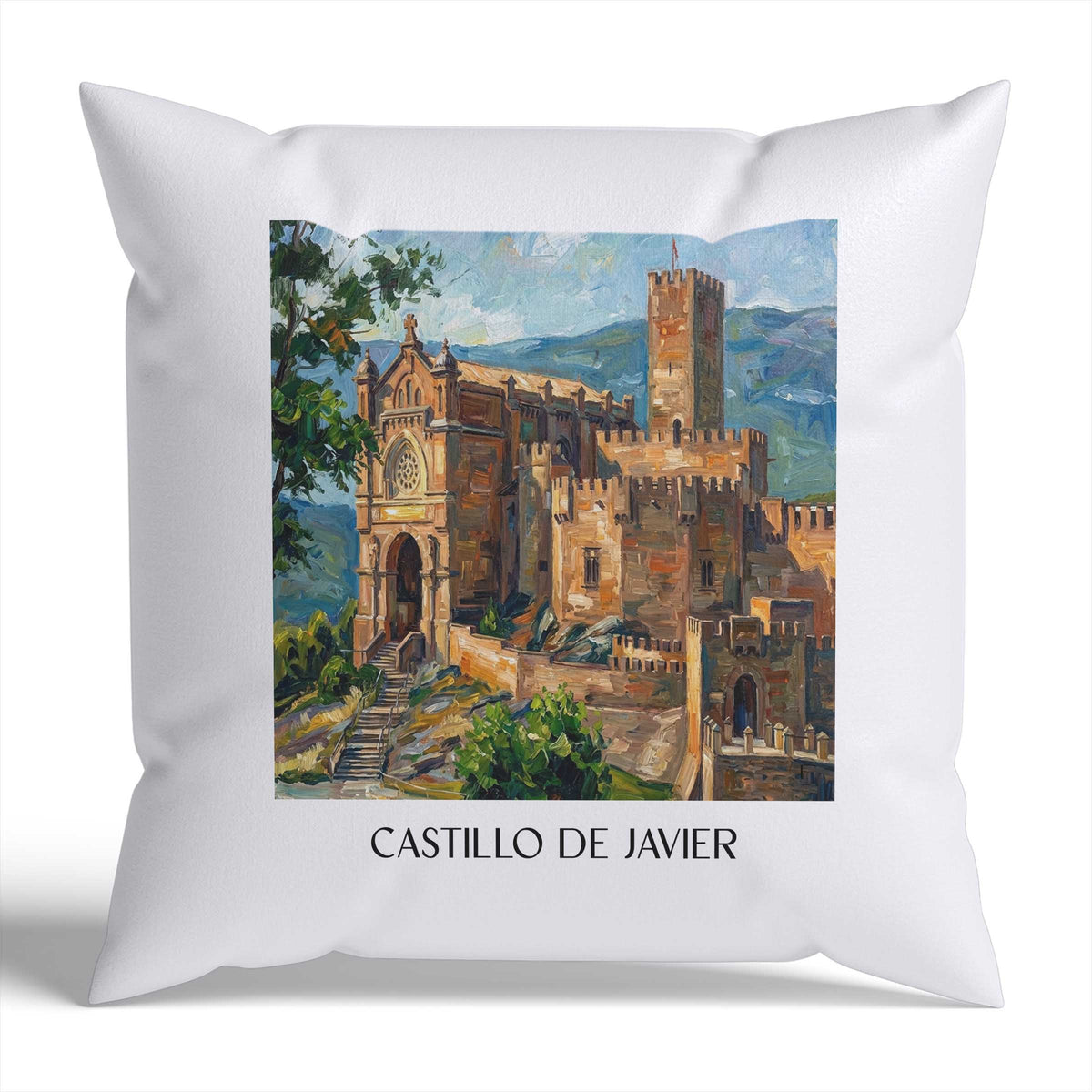 castillo-de-javier-spanien-spanien-kissenbezug-oil-painting-oelgemaelde