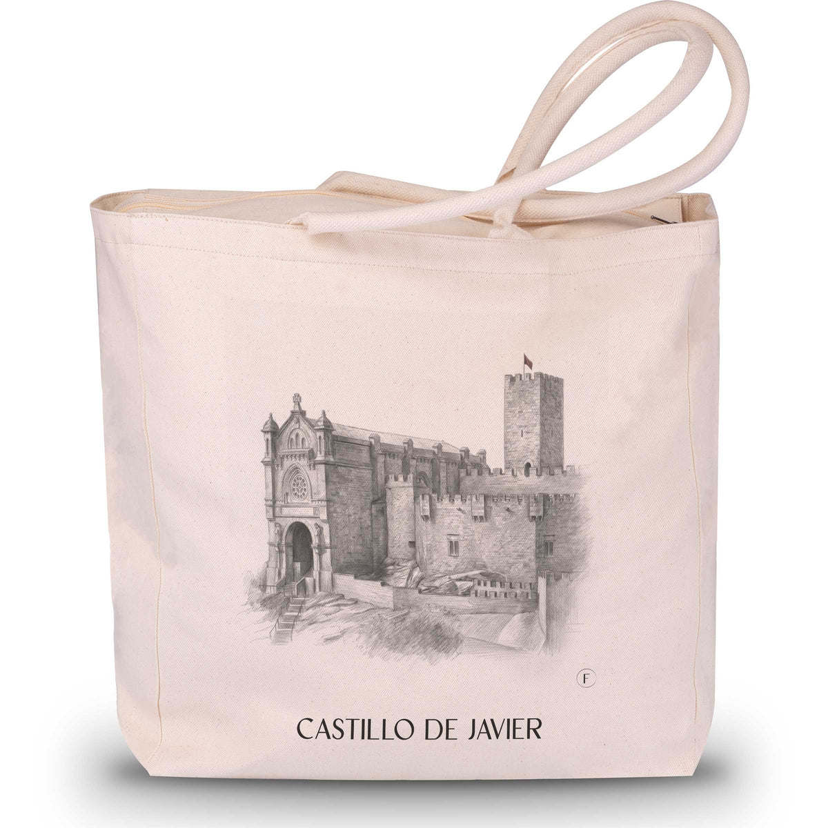 Castillo de Javier Shopping Tasche - Spanien - Spanien Tote Bag - Einkaufstasche im Zeichnung Stil - favplace