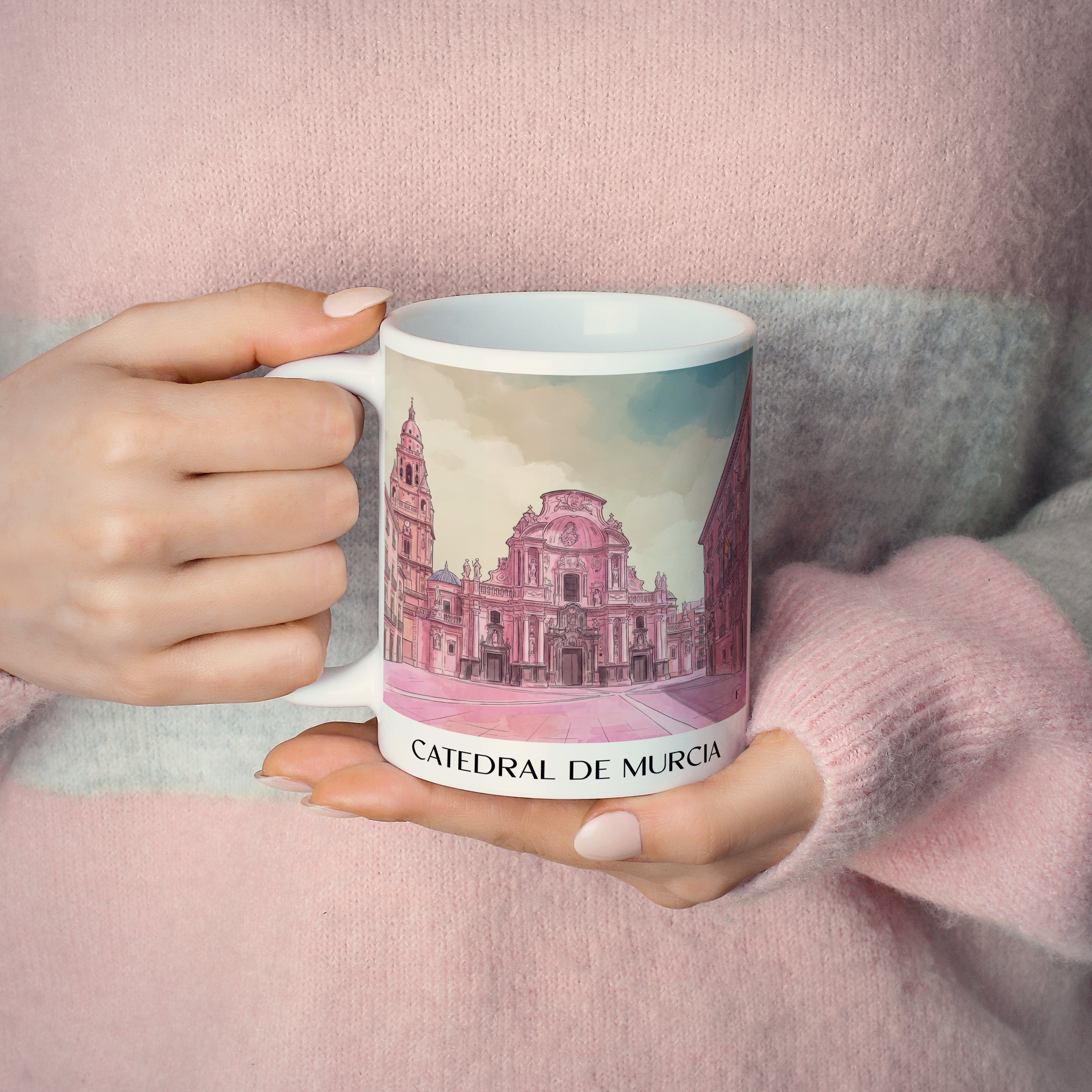 catedral-de-murcia-spanien-spanien-kaffeebecher-aquarell-pink-rosa