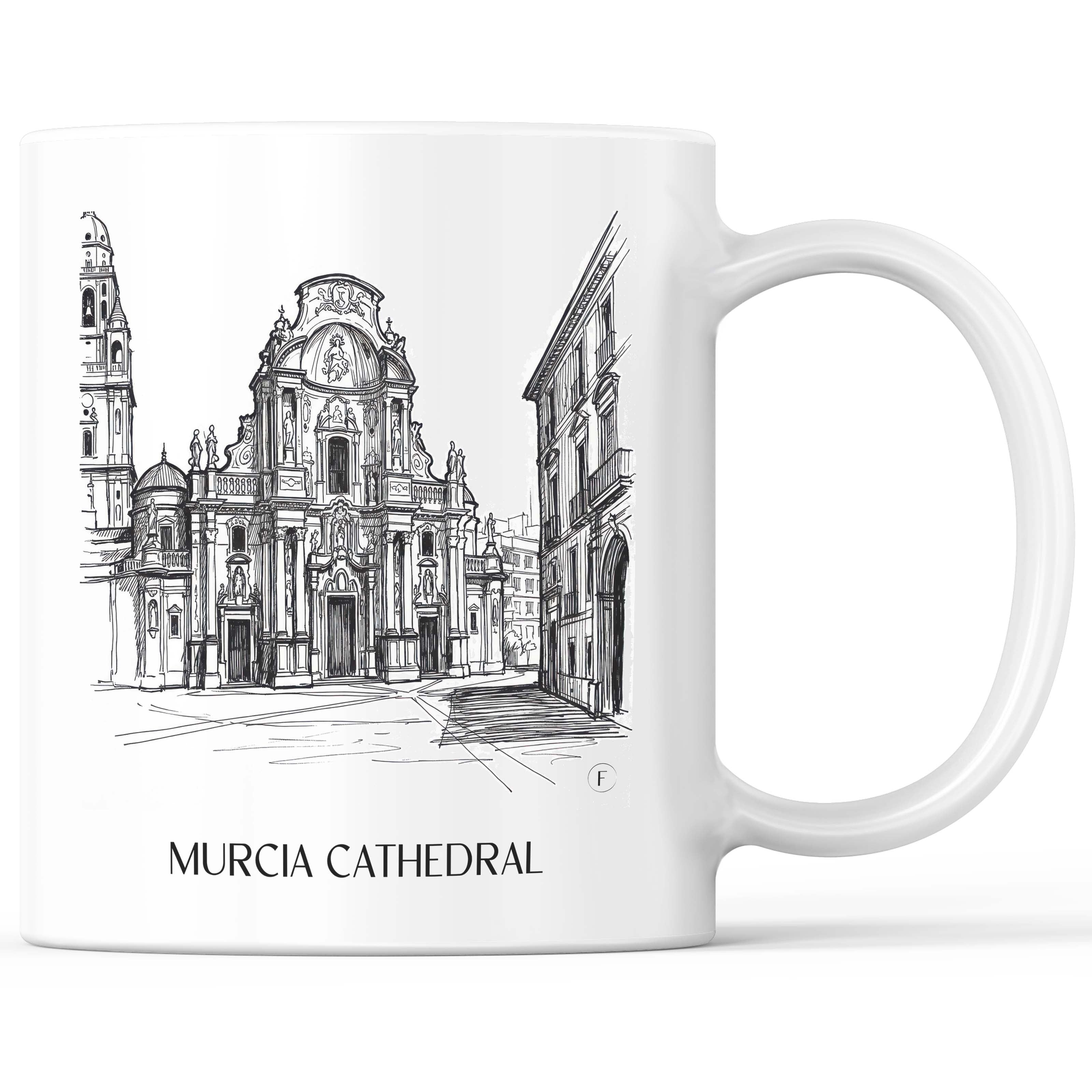 Catedral de Murcia Kaffeebecher - Spanien - Spanien Becher - Kaffeetasse im Skizze Stil - favplace