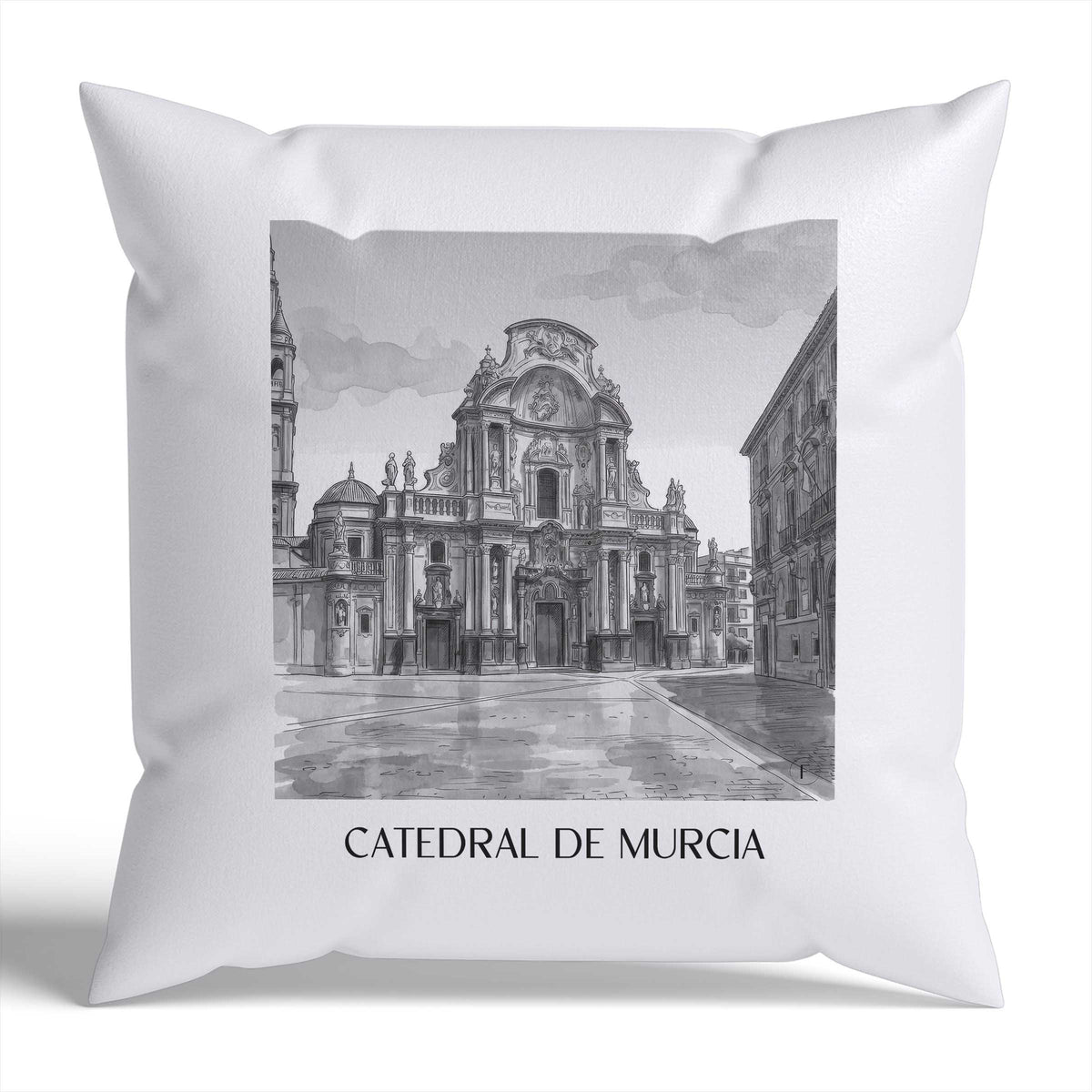 catedral-de-murcia-spanien-spanien-kissenbezug-aquarell-schwarz-weiss