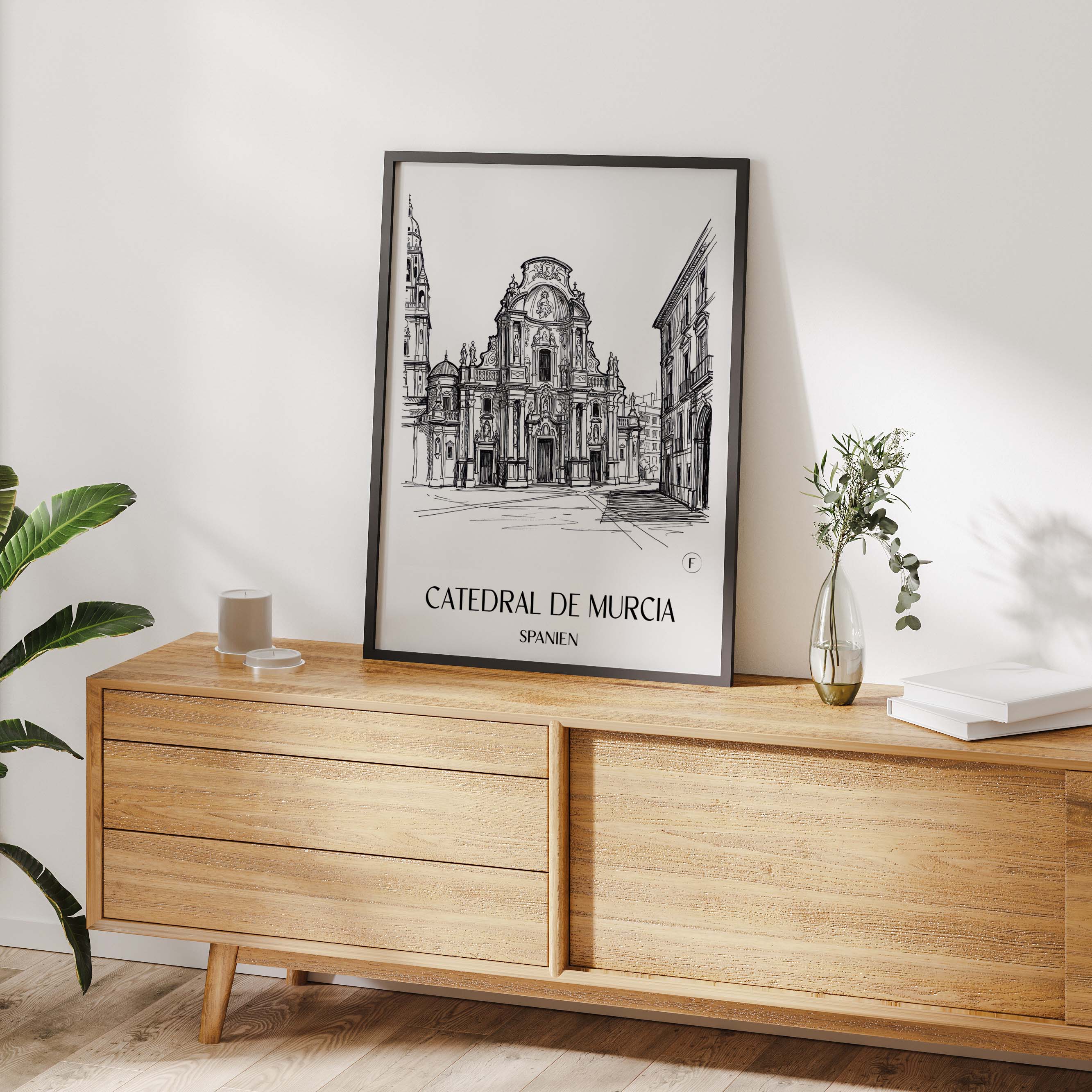 catedral-de-murcia-spanien-spanien-poster-skizze