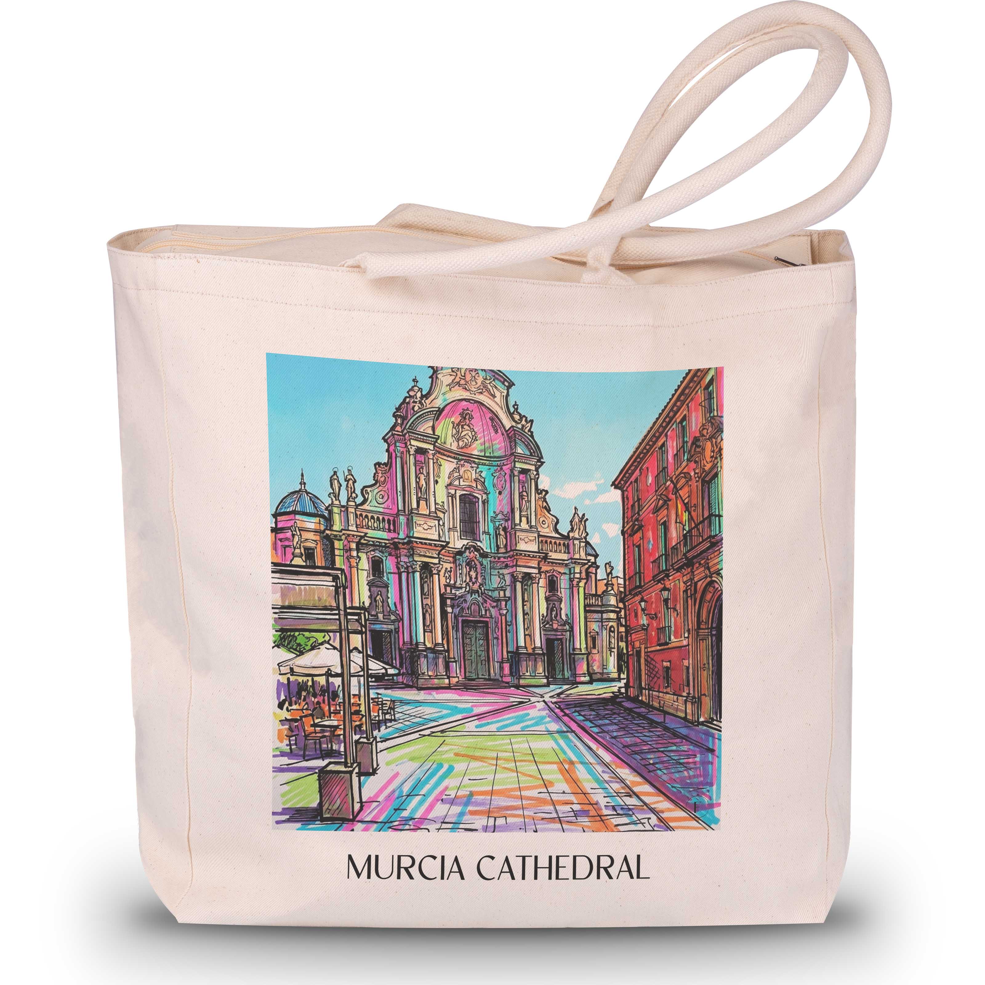 Catedral de Murcia Shopping Tasche - Spanien - Spanien Tote Bag - Einkaufstasche im Tag Graffiti Stil - favplace