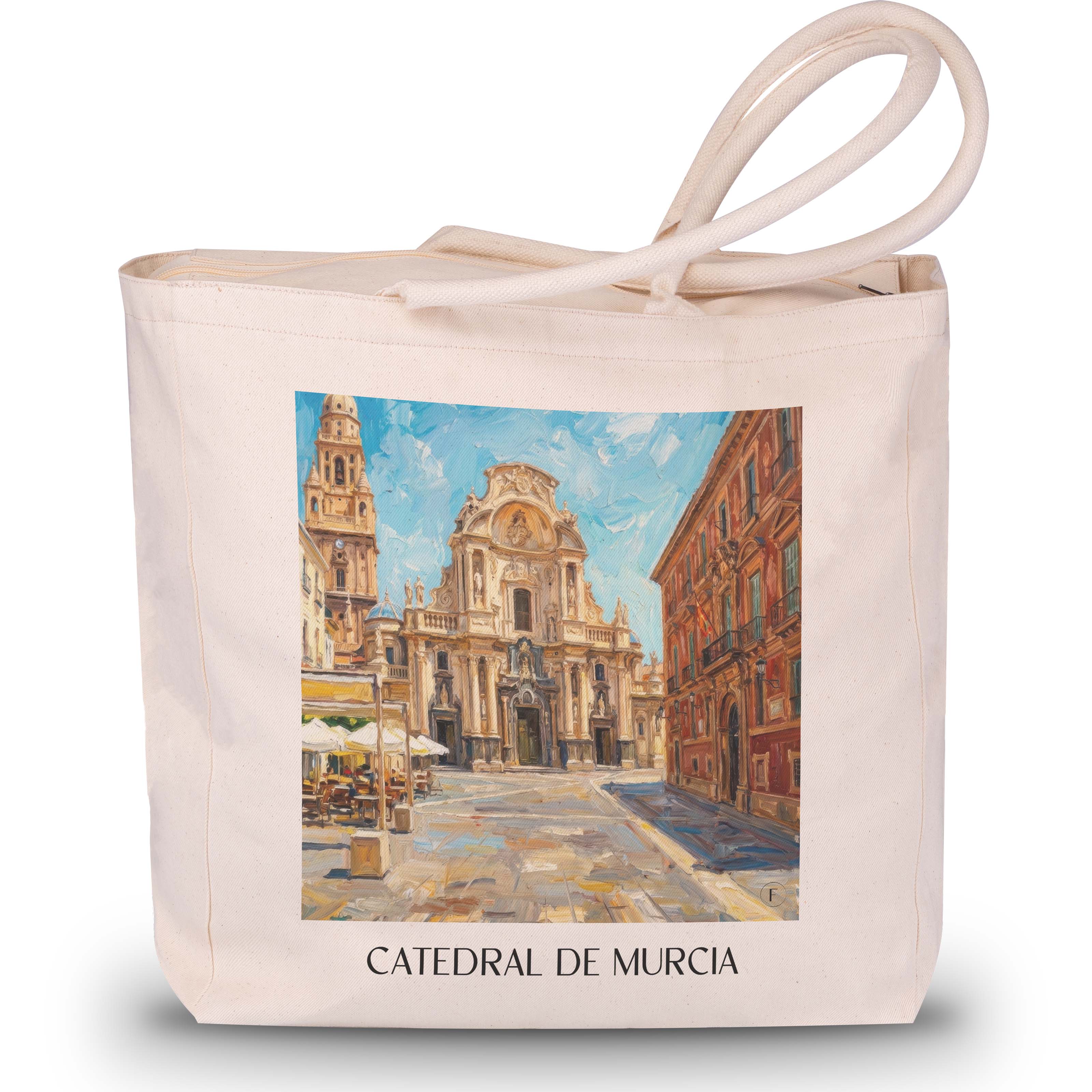 catedral-de-murcia-spanien-spanien-einkaufstasche-oil-painting-oelgemaelde