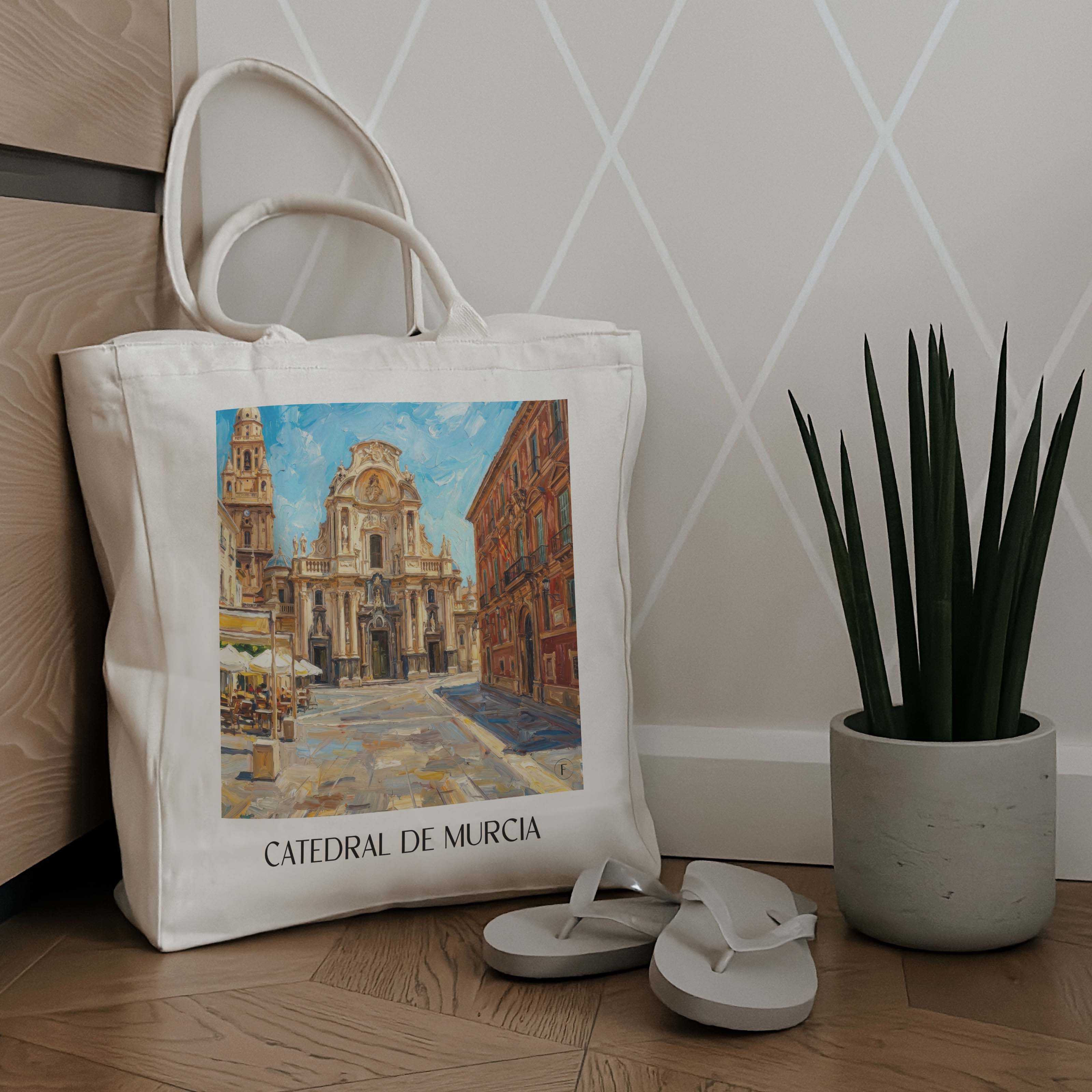 catedral-de-murcia-spanien-spanien-einkaufstasche-oil-painting-oelgemaelde