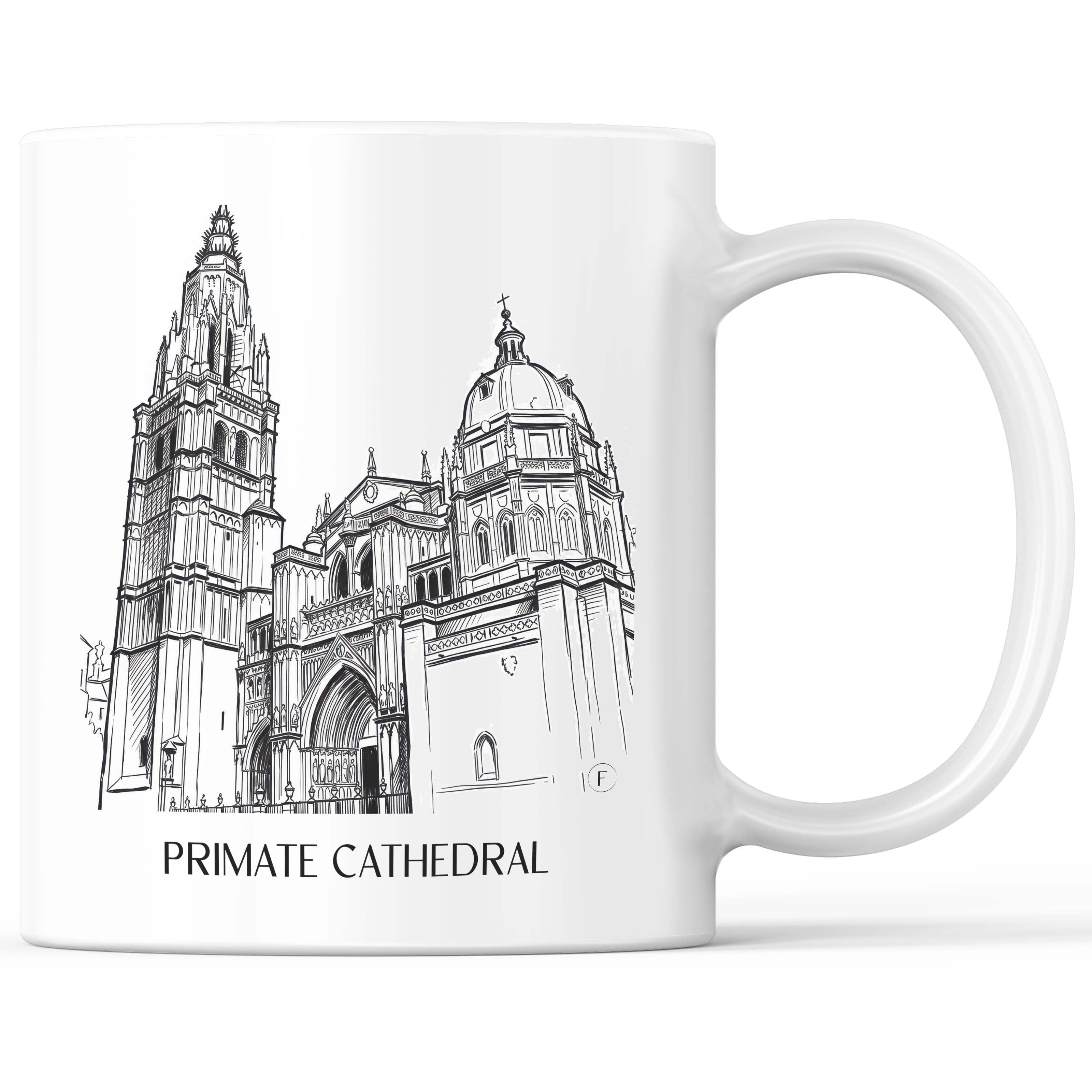 Catedral de Santa María Kaffeebecher - Toledo - Spanien Becher - Kaffeetasse im Skizze Stil - favplace