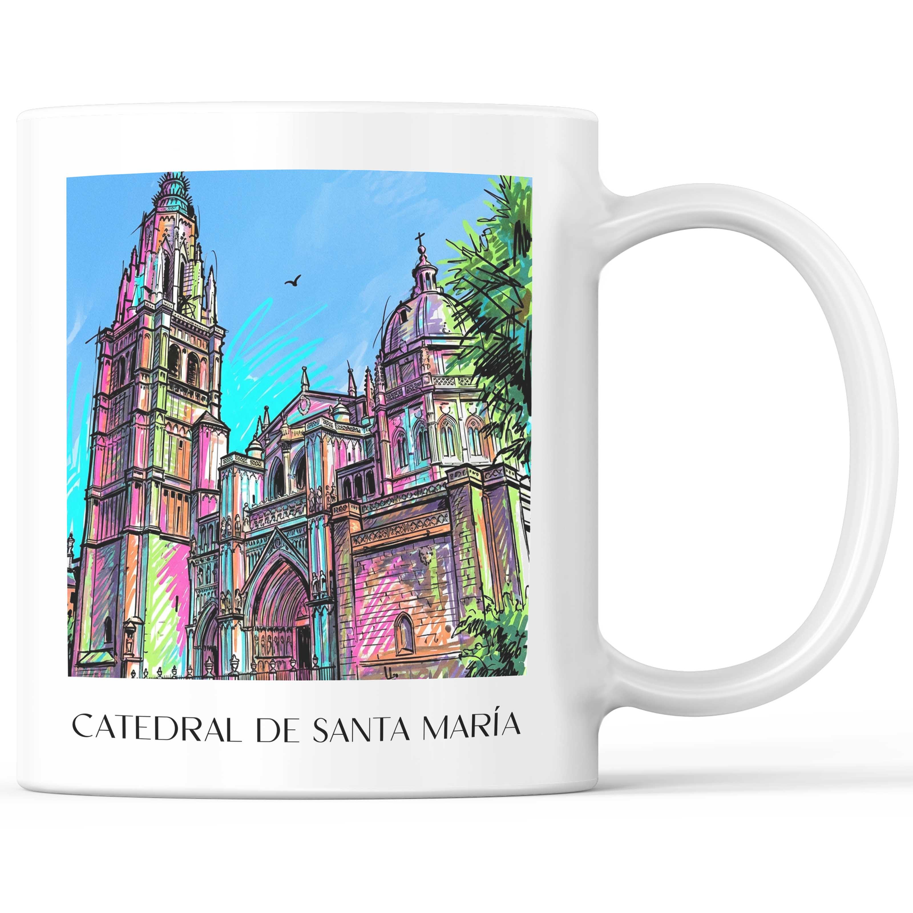 Catedral de Santa María Kaffeebecher - Toledo - Spanien Becher - Kaffeetasse im Tag Graffiti Stil - favplace