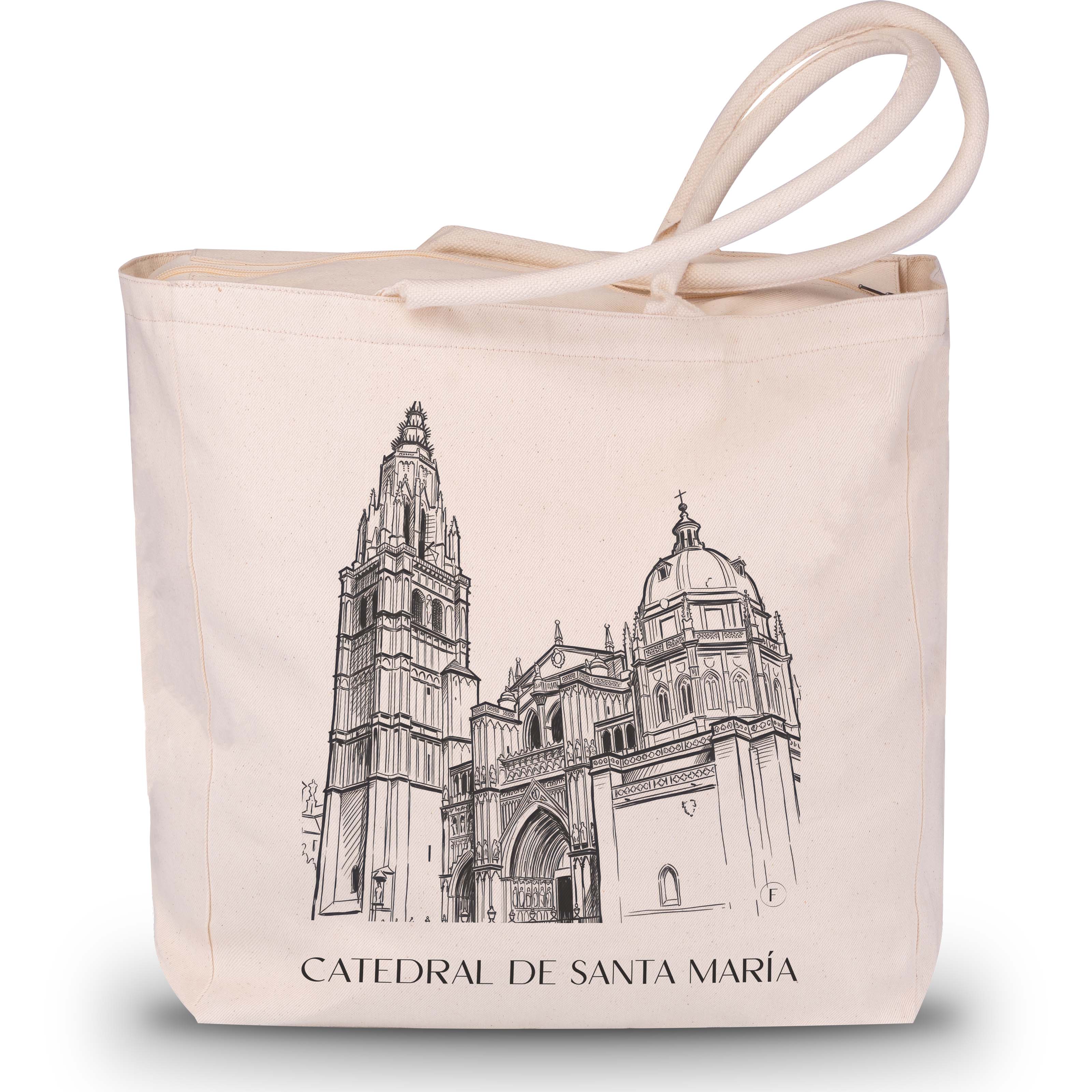 catedral-de-santa-maría-toledo-spanien-einkaufstasche-skizze
