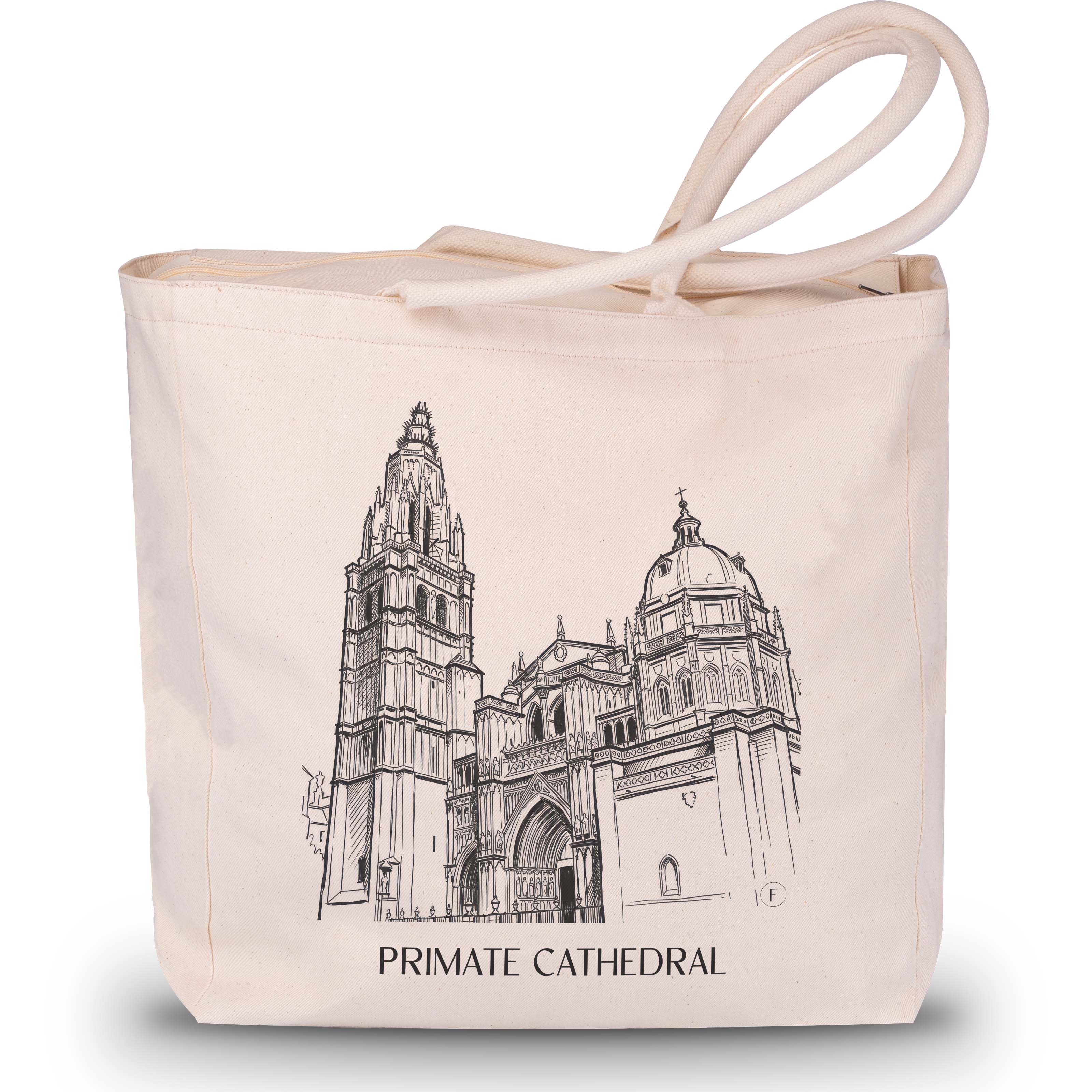 Catedral de Santa María Shopping Tasche - Toledo - Spanien Tote Bag - Einkaufstasche im Skizze Stil - favplace