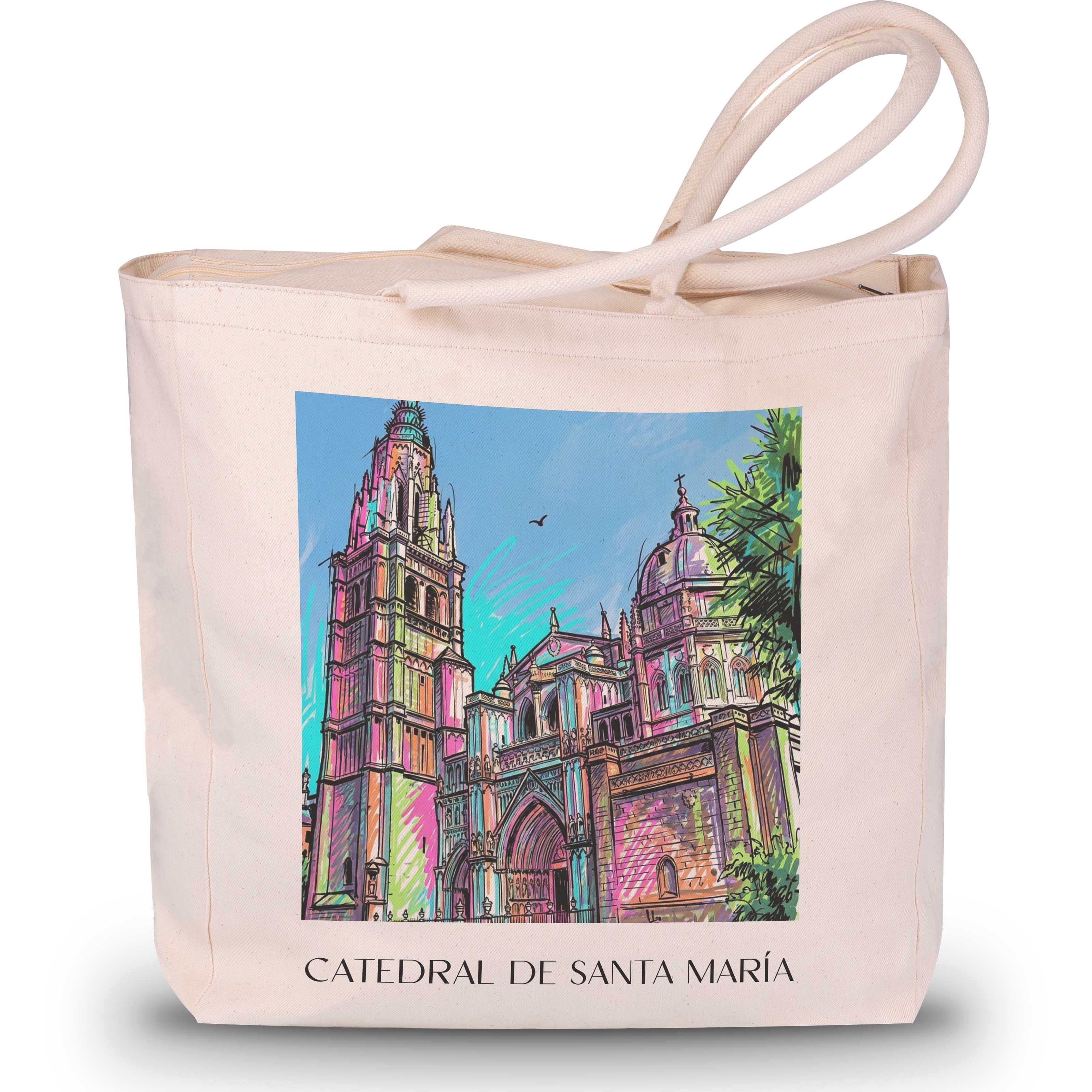 catedral-de-santa-maría-toledo-spanien-einkaufstasche-graffiti