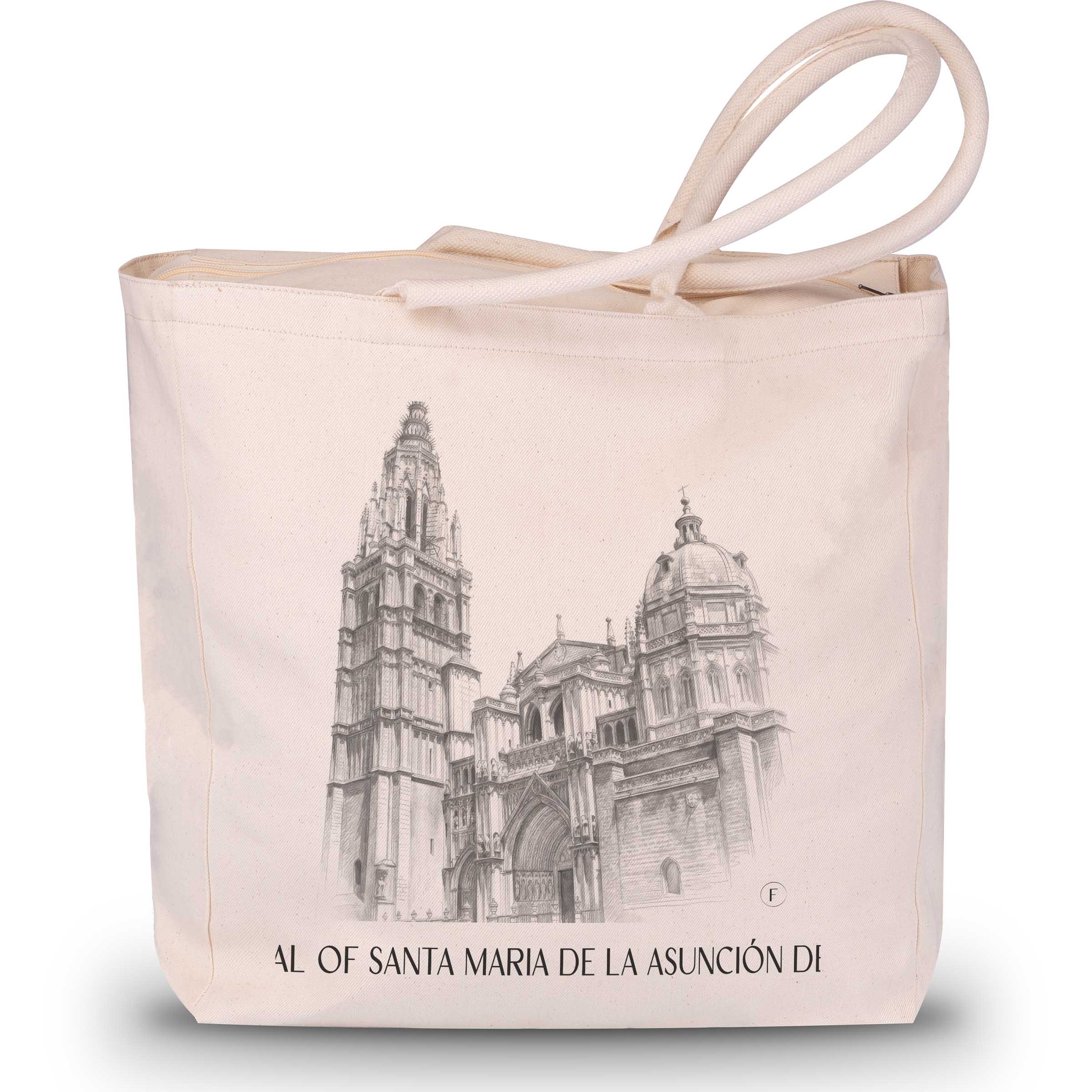 Catedral de Santa María Shopping Tasche - Toledo - Spanien Tote Bag - Einkaufstasche im Zeichnung Stil